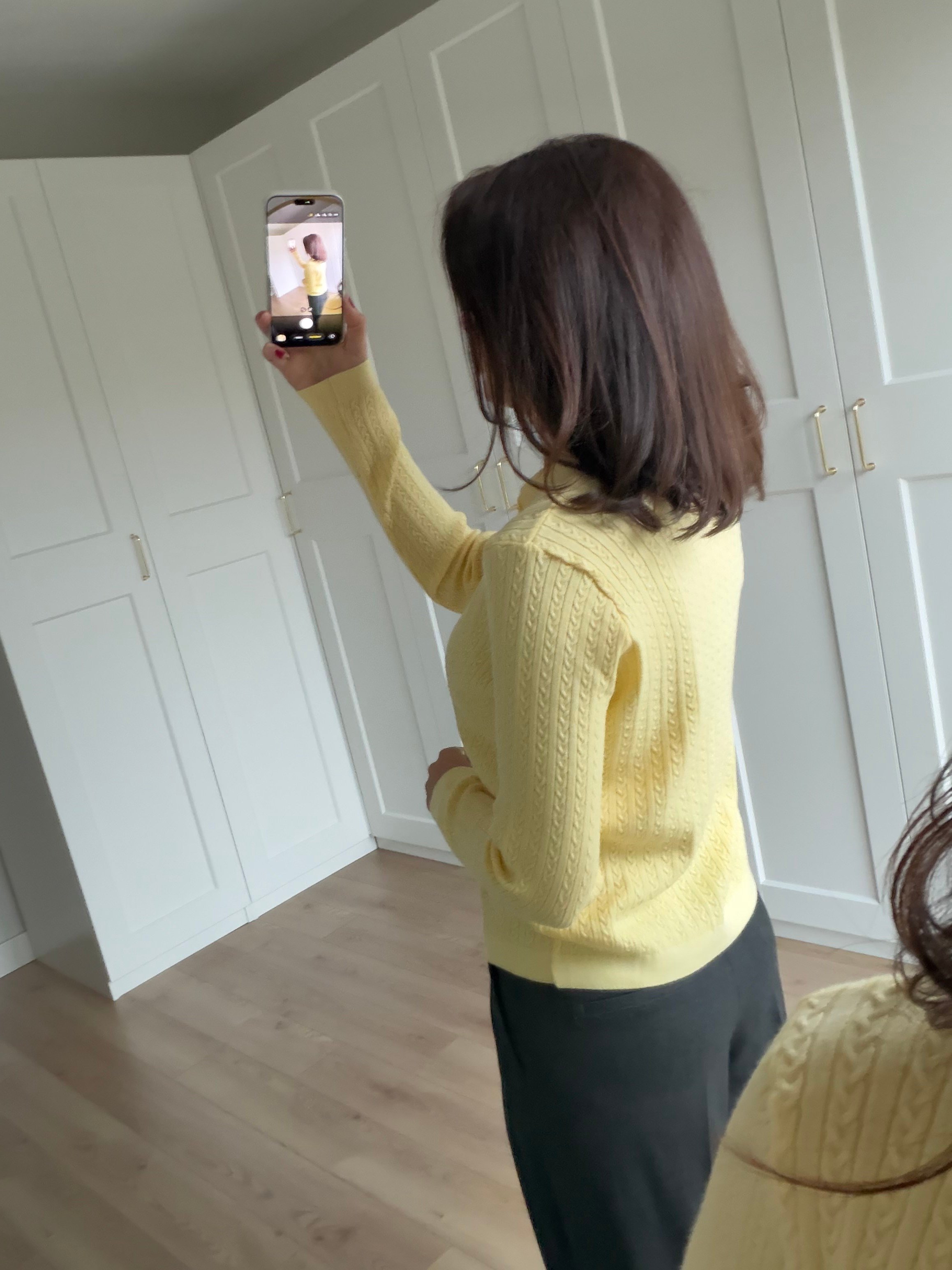  Örgü Model Sarı Renk Polo Yaka Triko