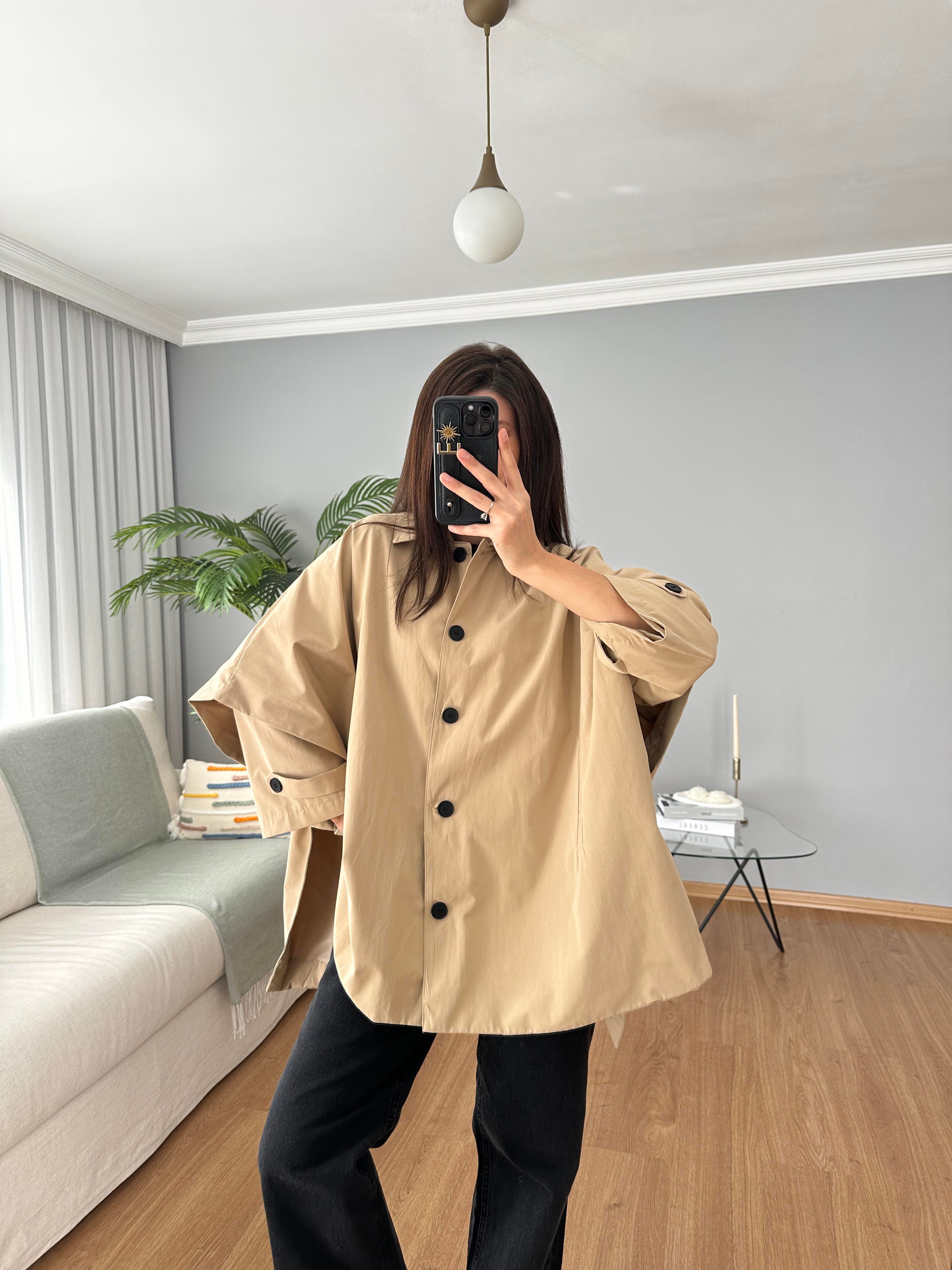 Bej Rengi Panço Model Trençkot 