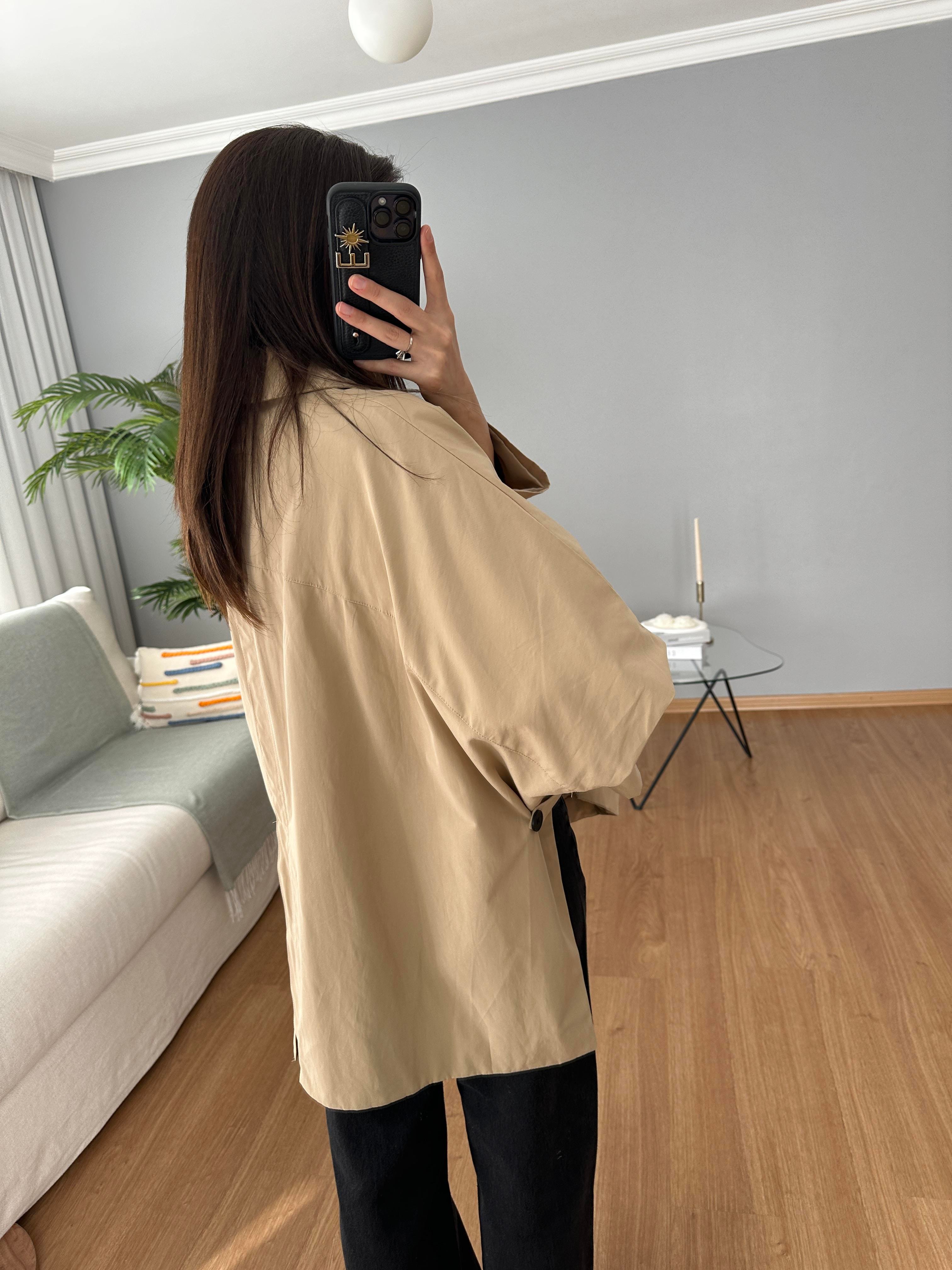 Bej Rengi Panço Model Trençkot 