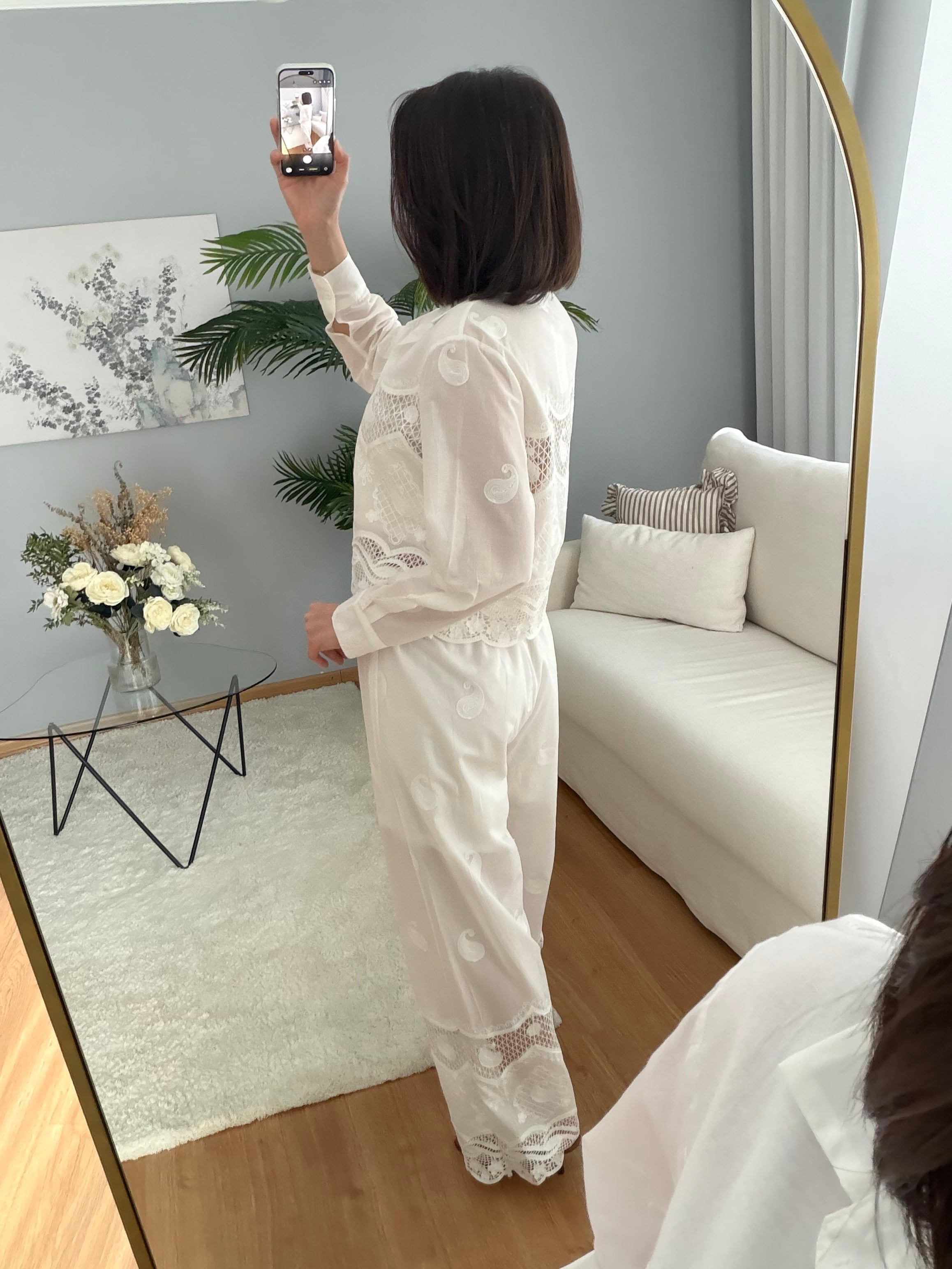 Bellora Pantolonlu Güpür Detaylı Takım