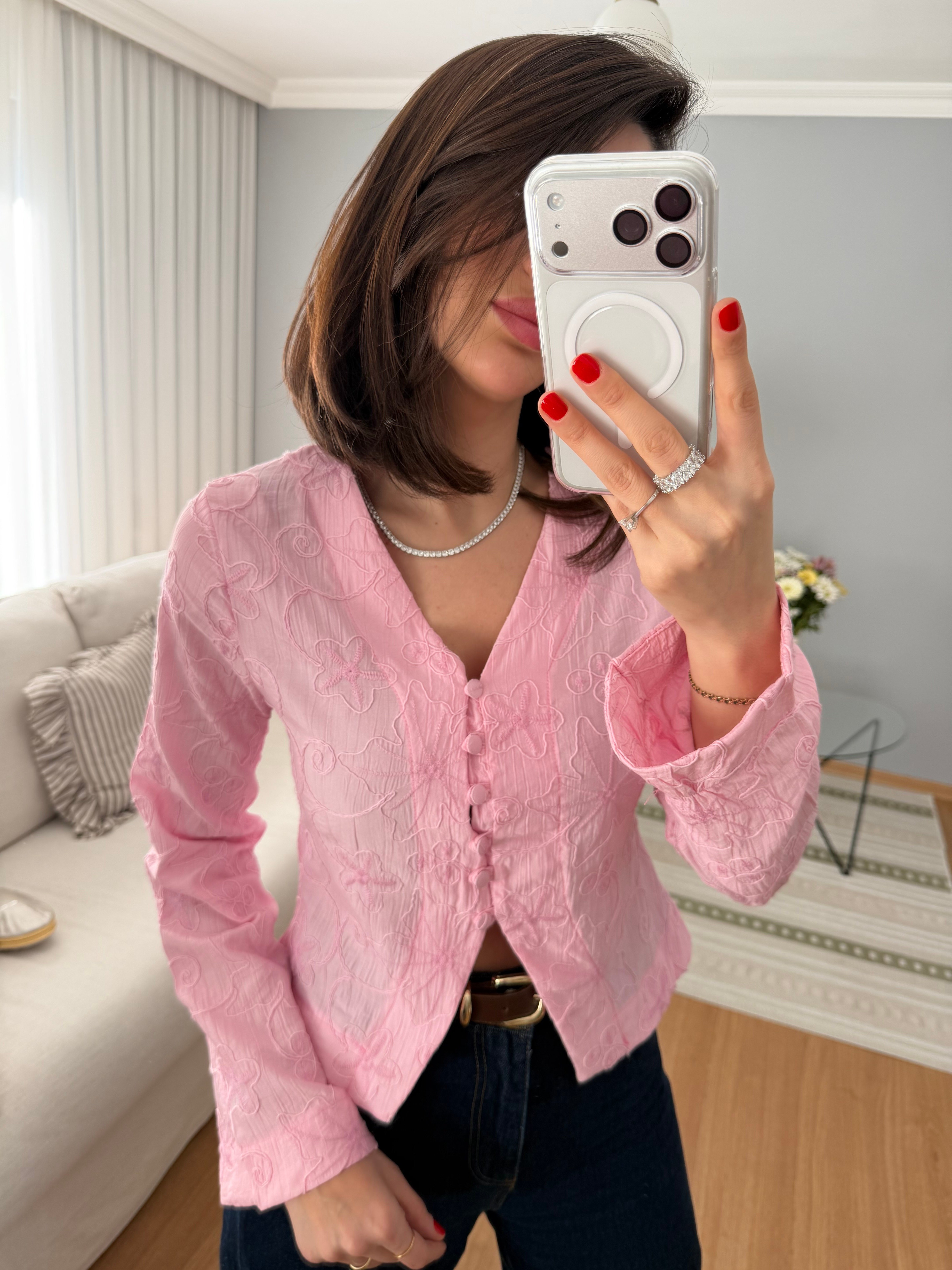 Bloom Pembe Bluz
