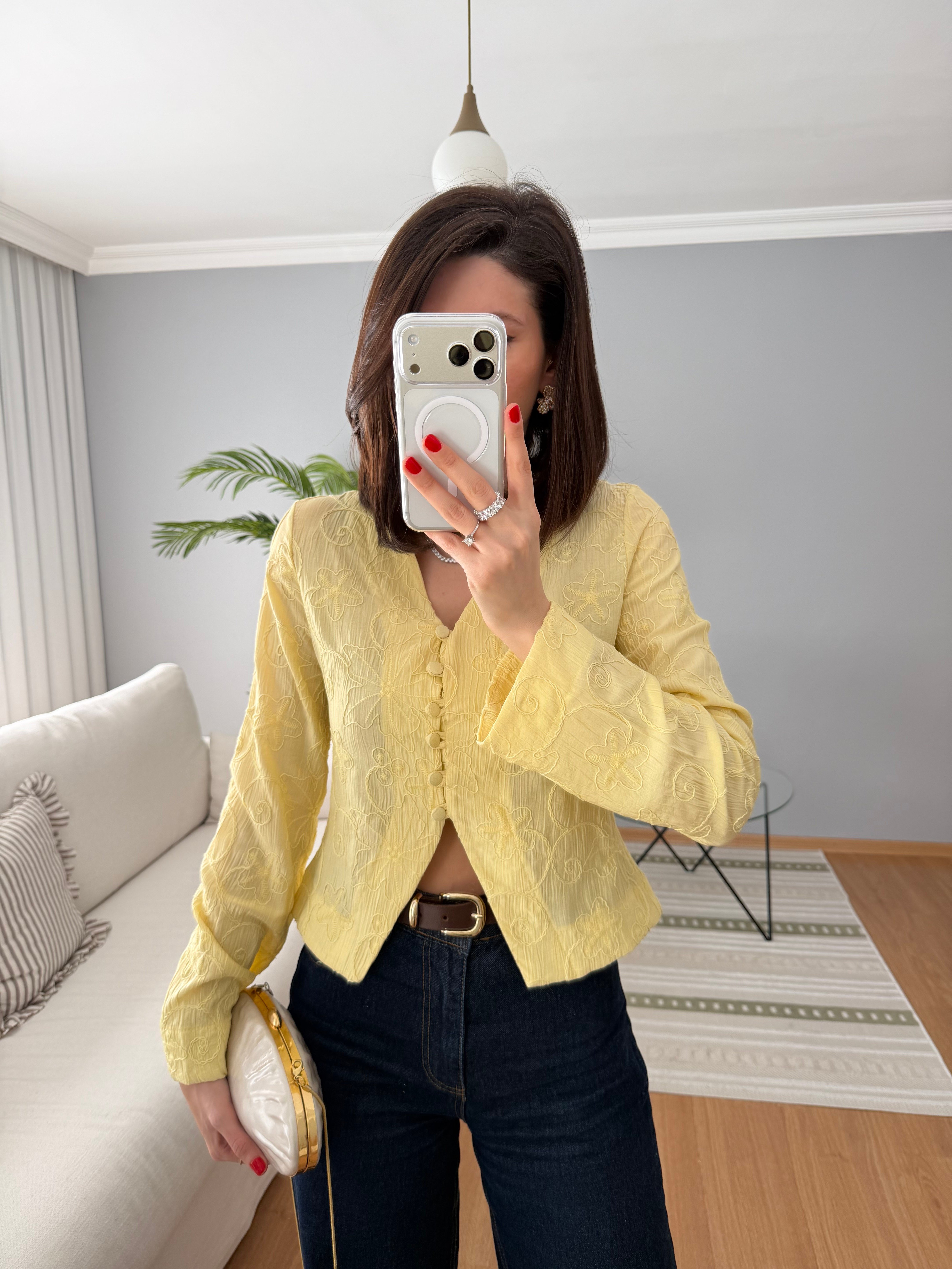 Bloom Sarı Renk Bluz