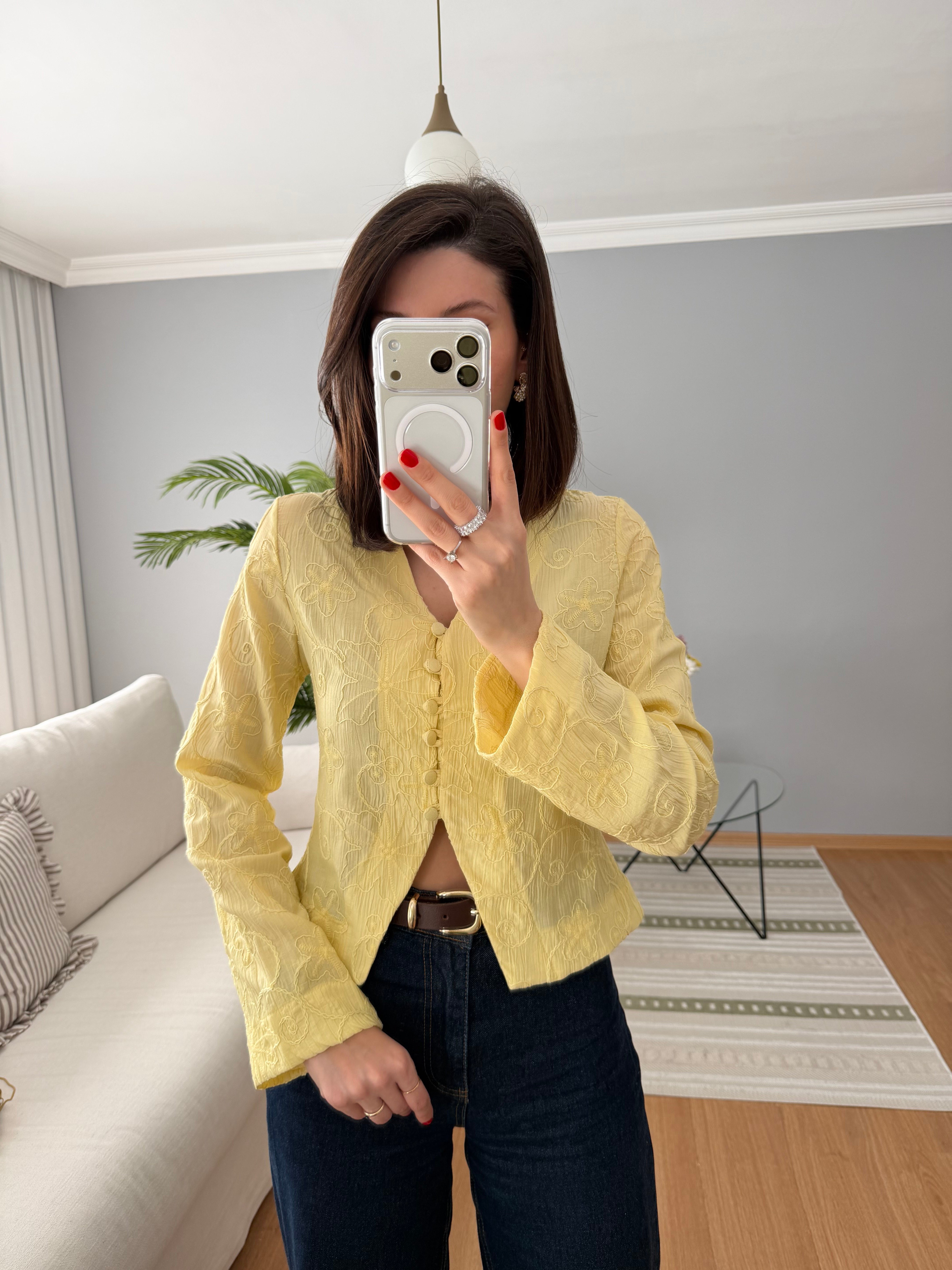 Bloom Sarı Renk Bluz
