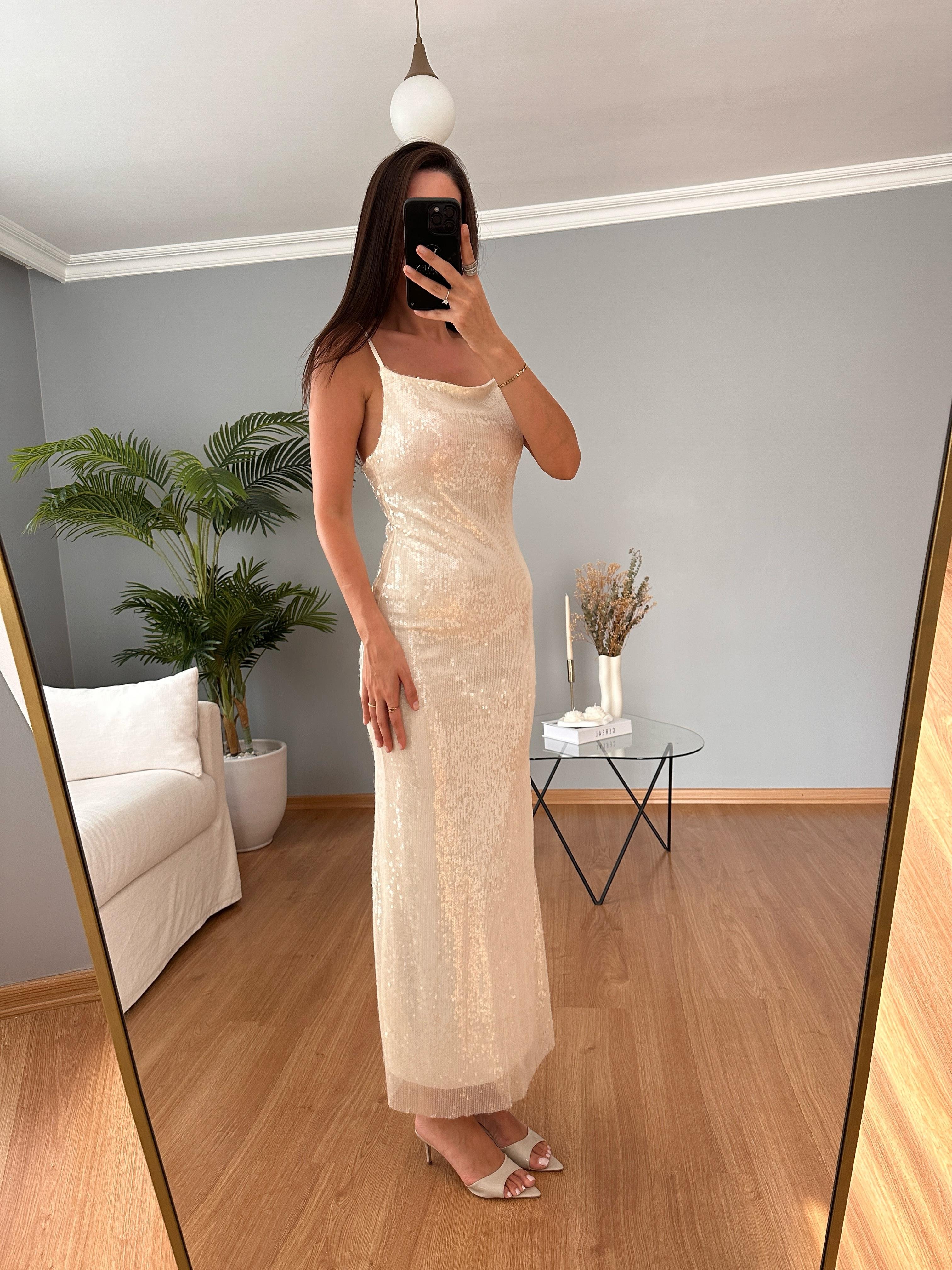 Brigitte Beyaz Elbise