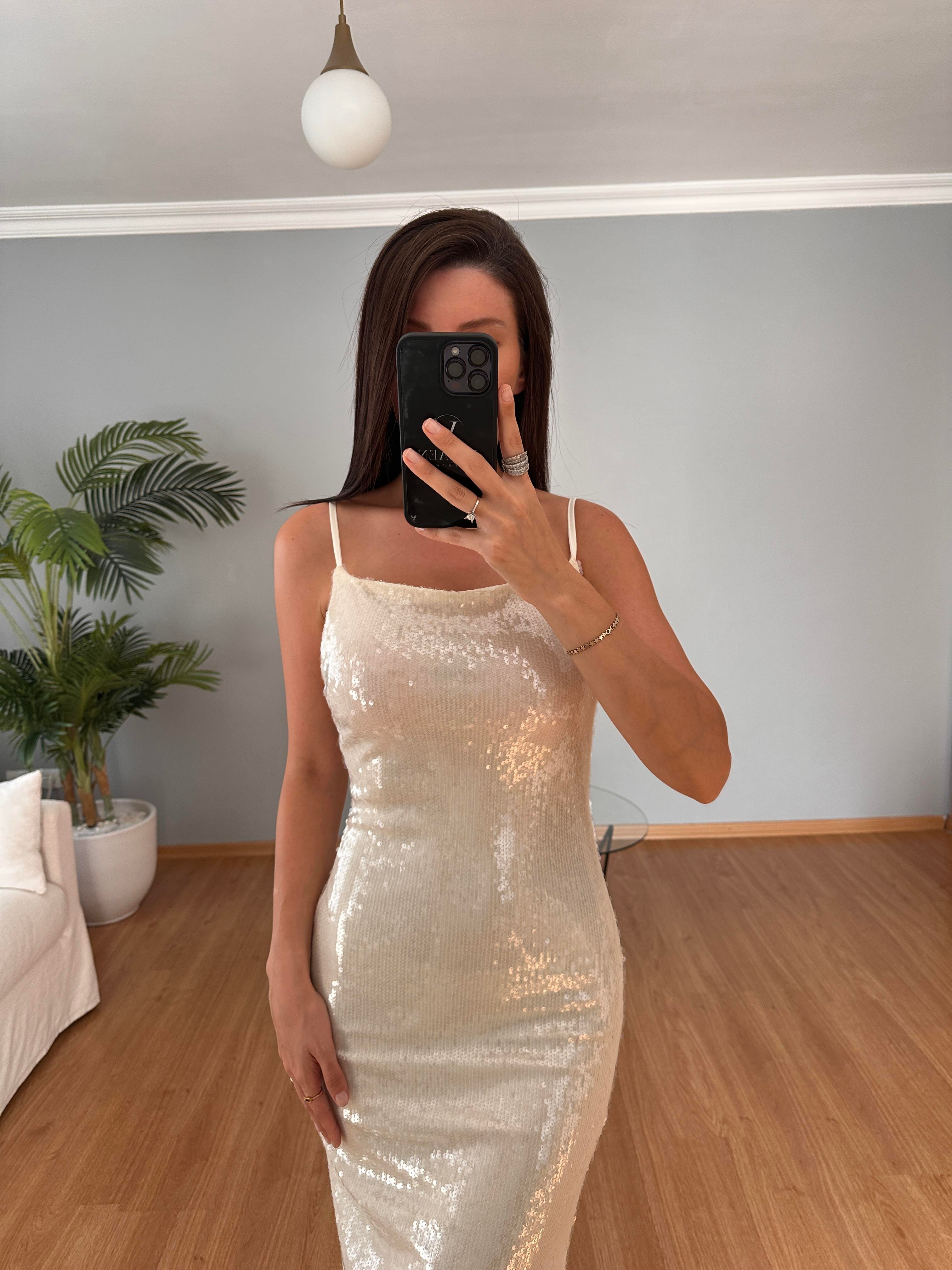Brigitte Beyaz Elbise