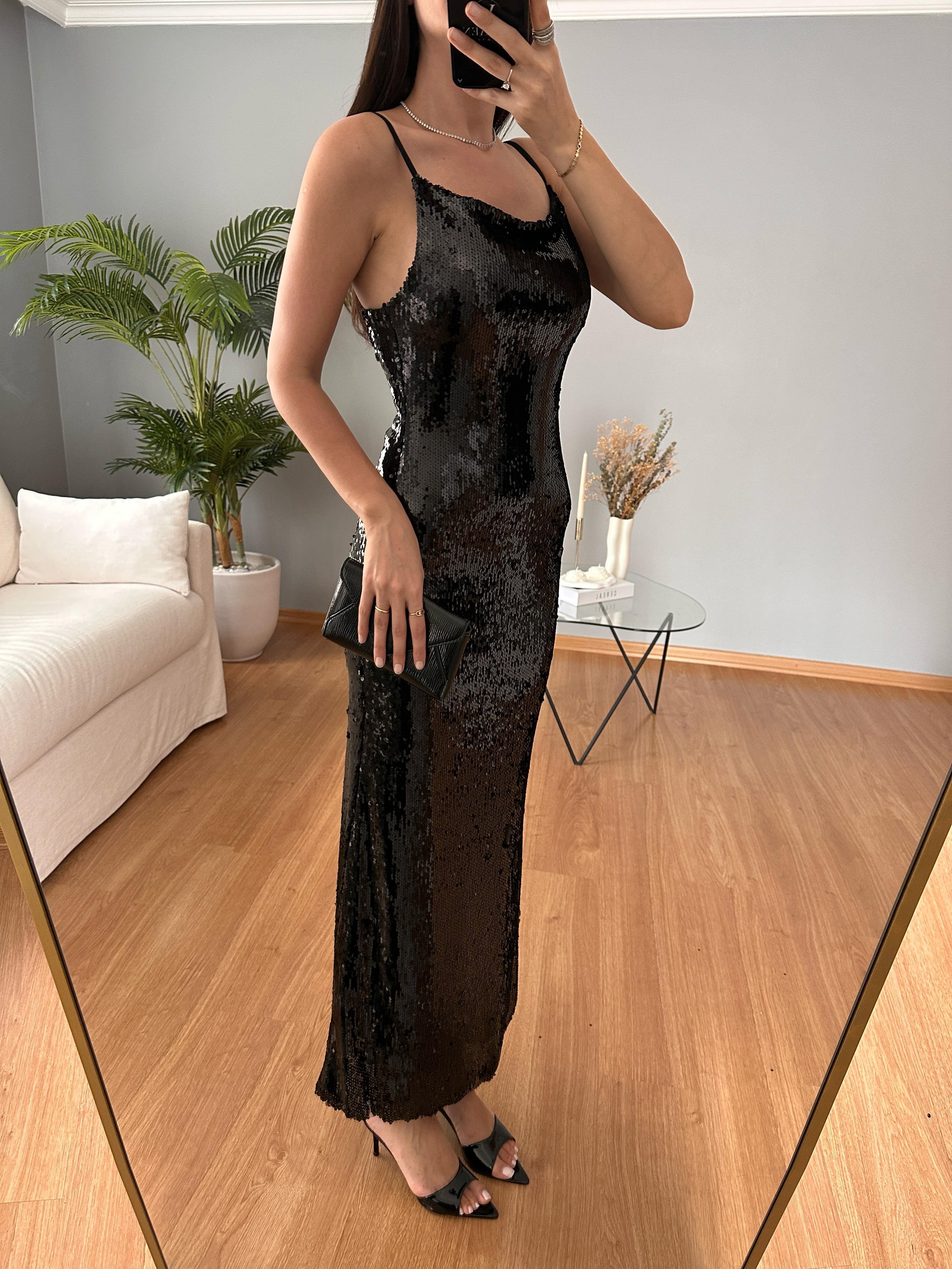 Brigitte Siyah Elbise