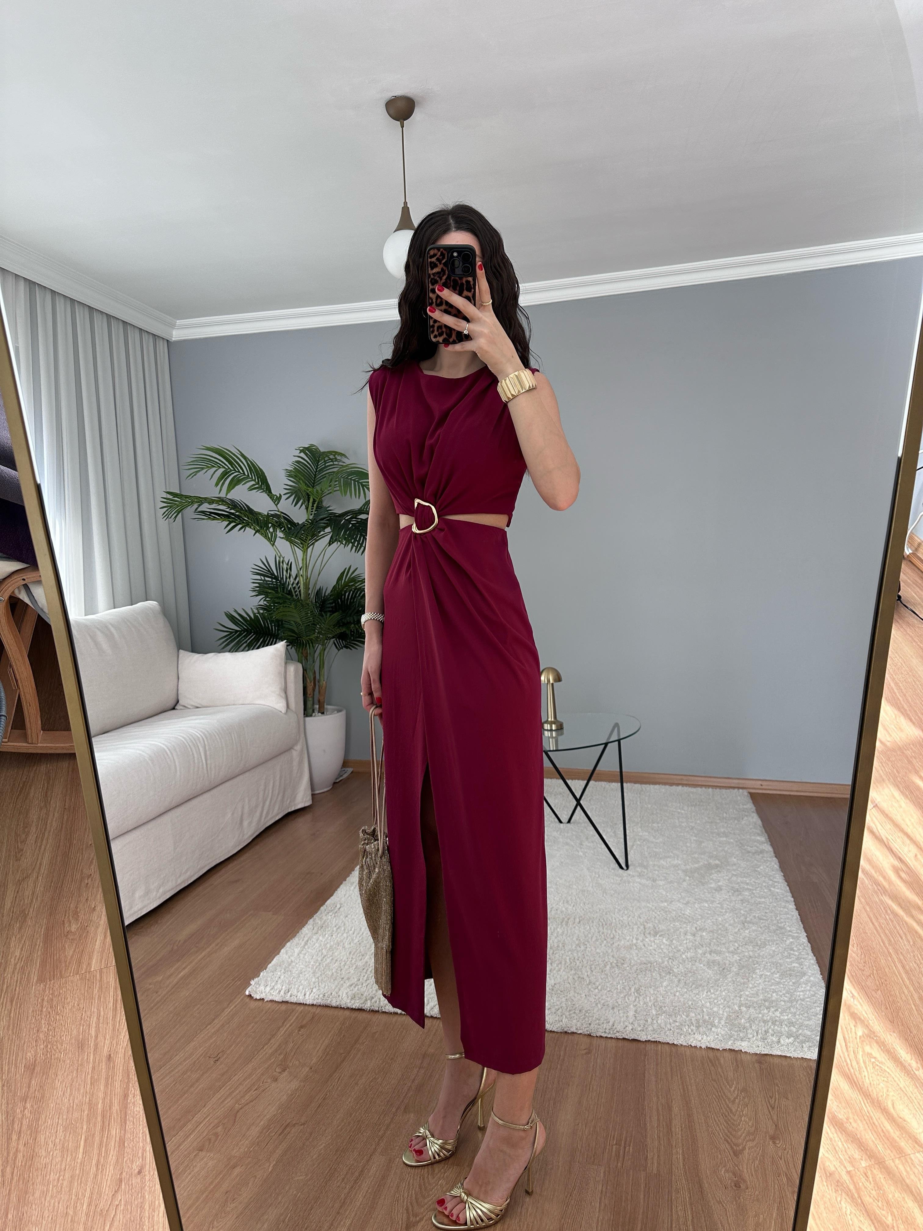 Chic Mürdüm Elbise