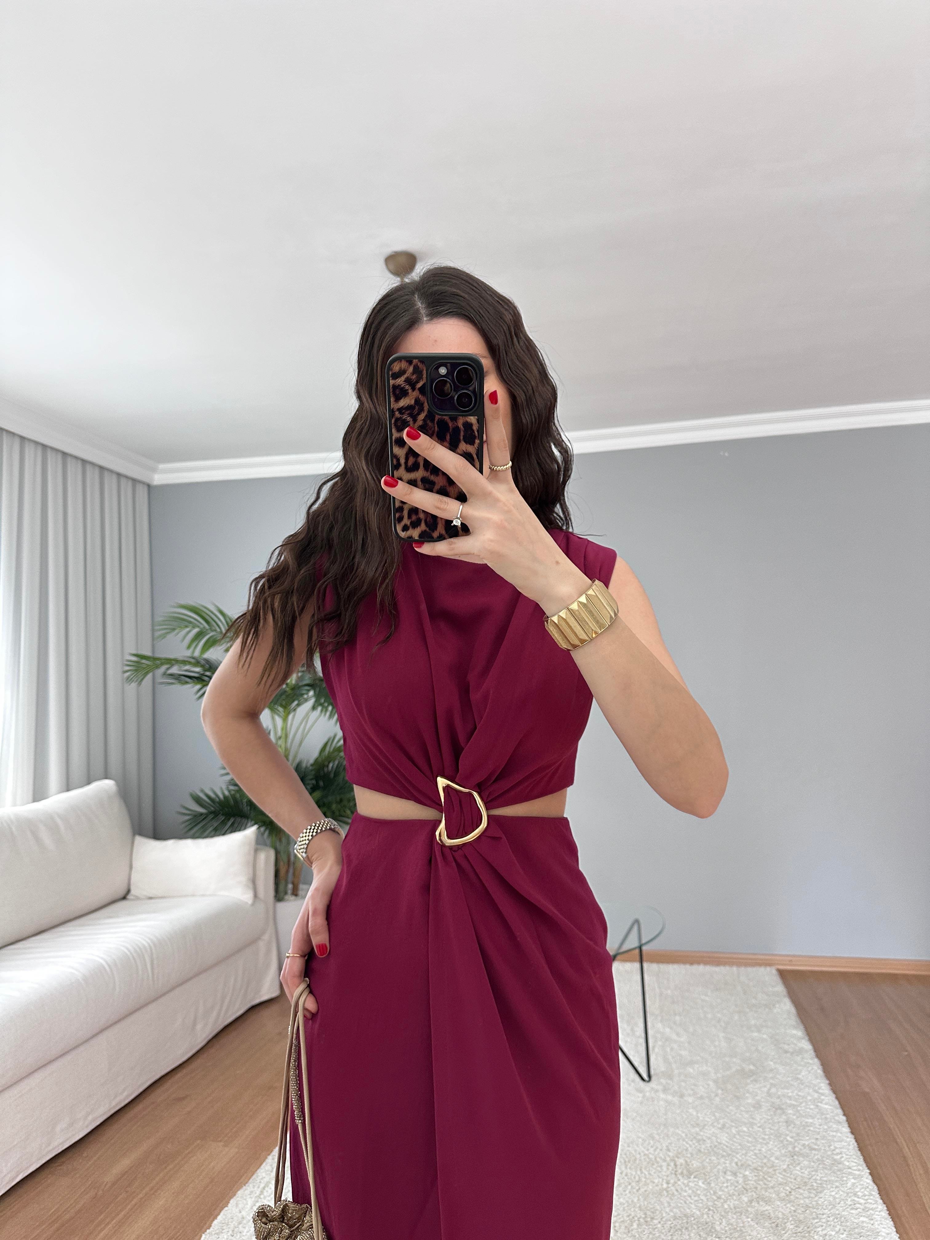 Chic Mürdüm Elbise