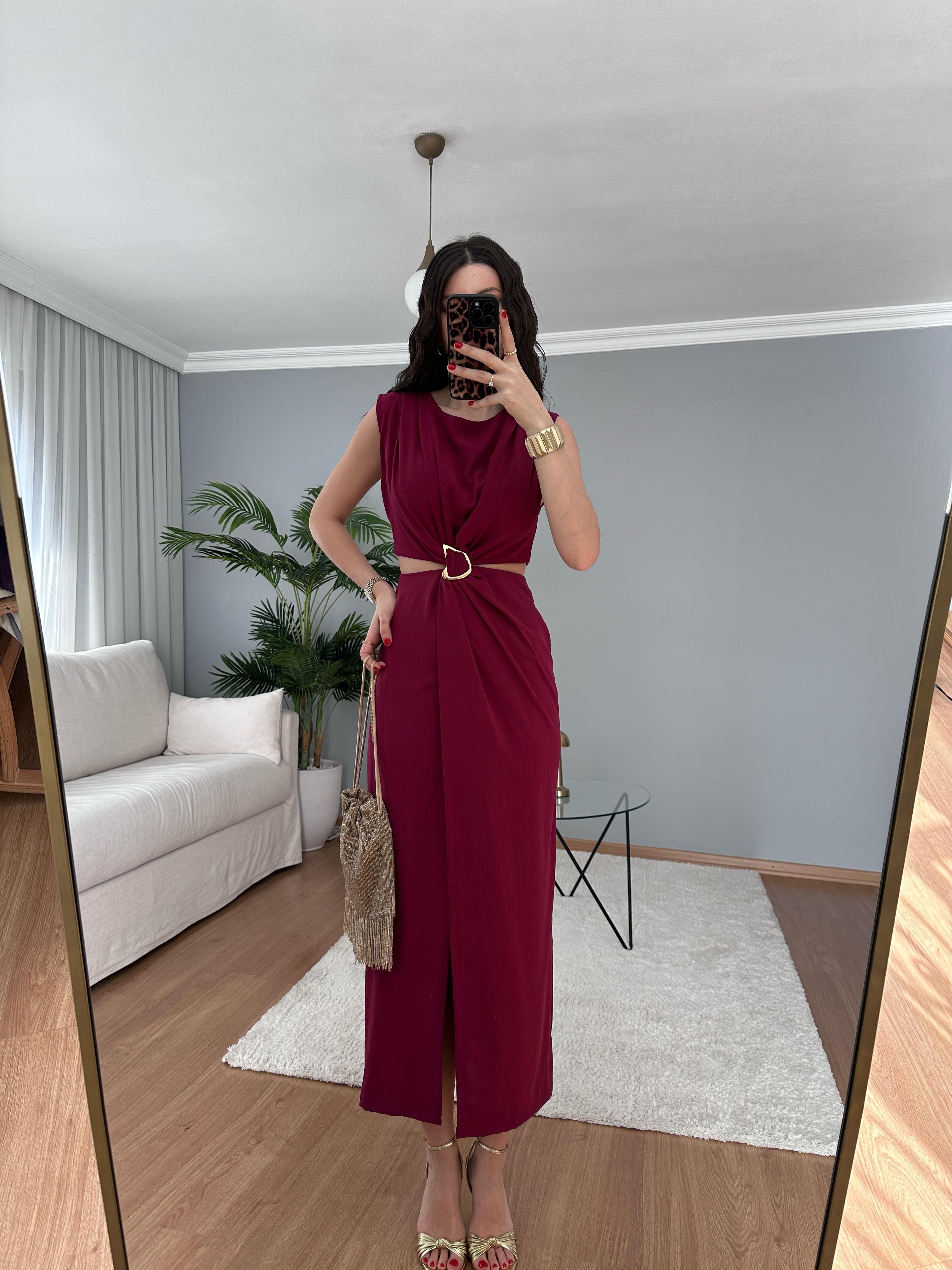 Chic Mürdüm Elbise