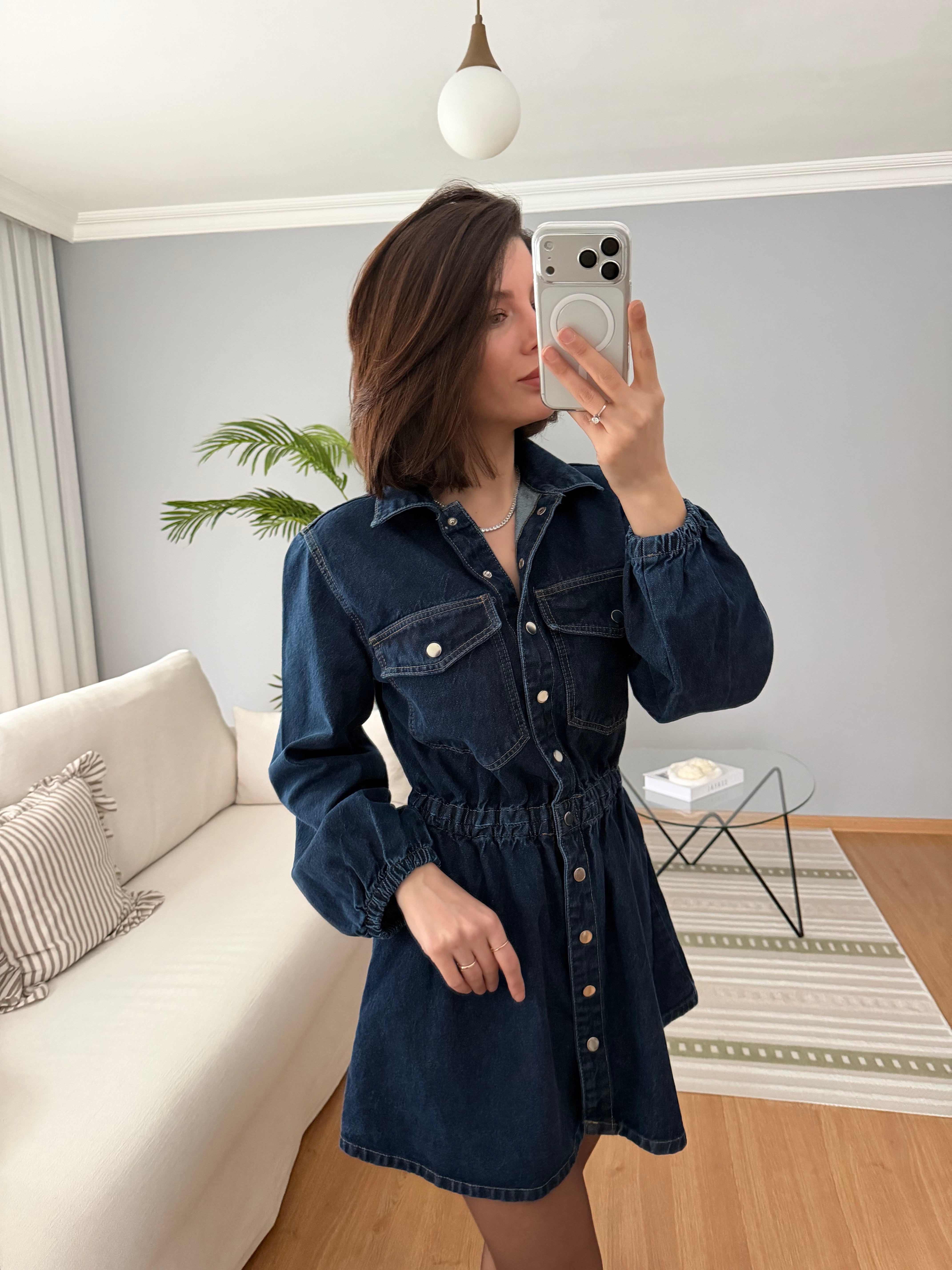 Destina Denim Elbise