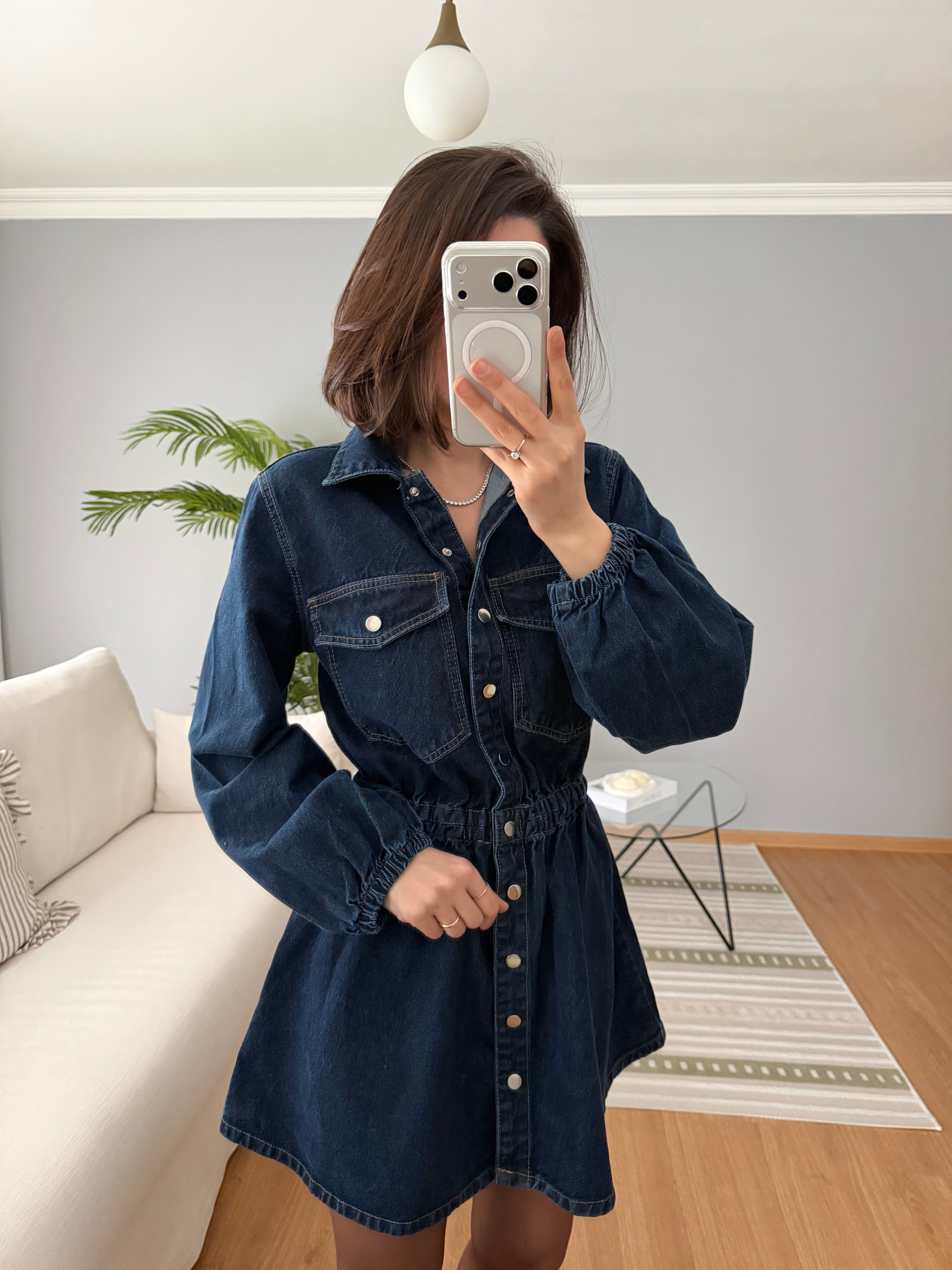 Destina Denim Elbise