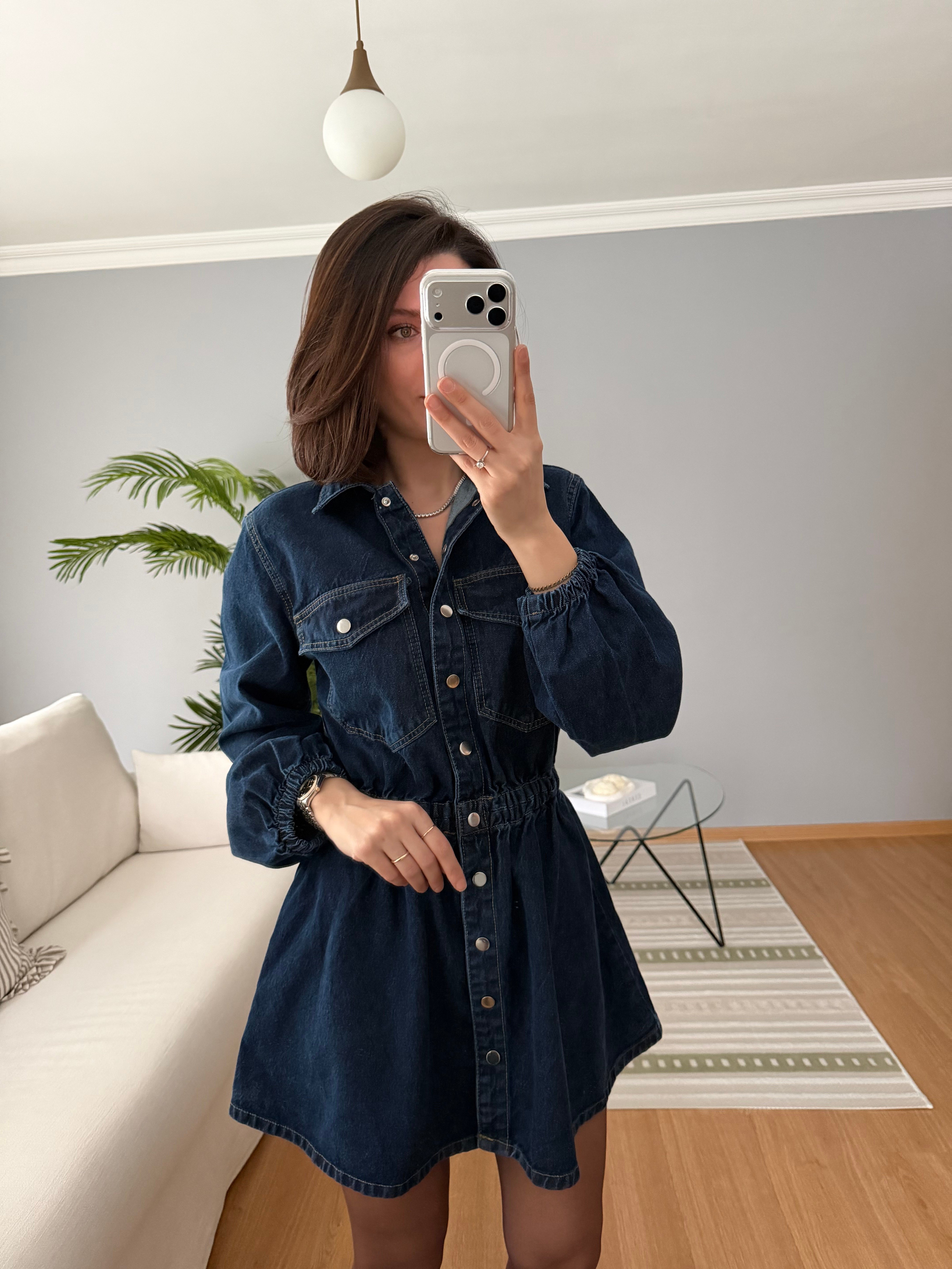 Destina Denim Elbise