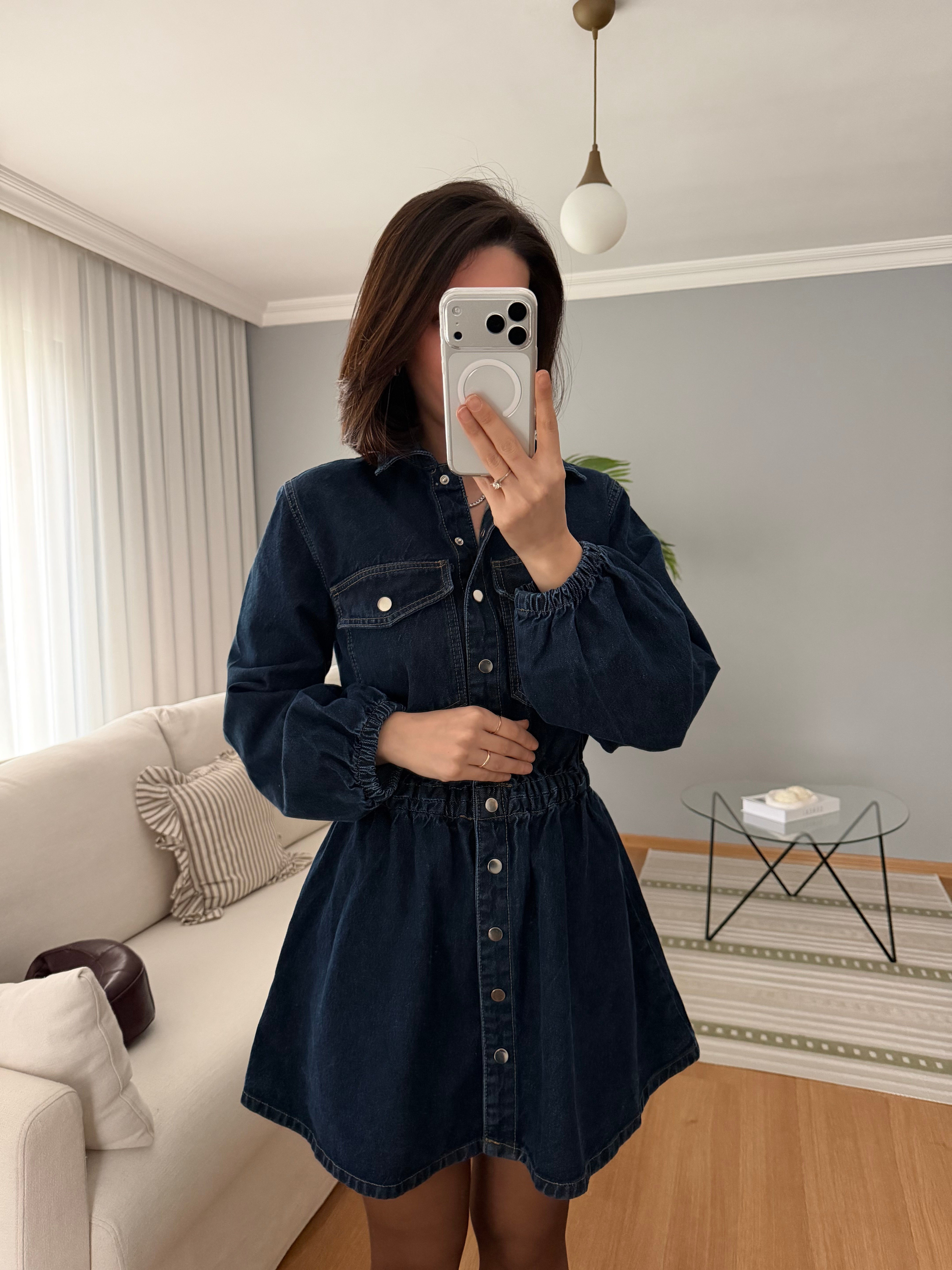 Destina Denim Elbise