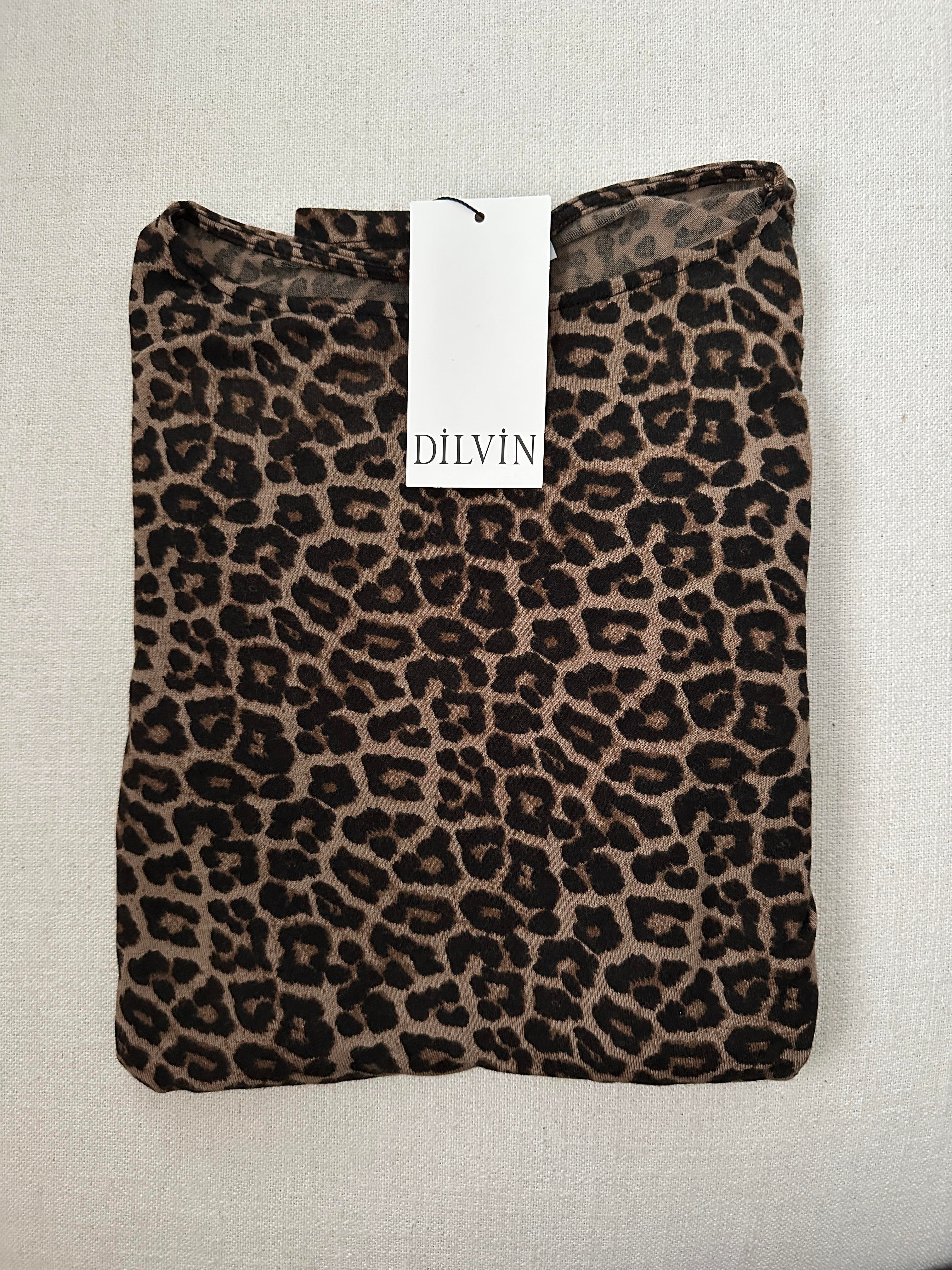 Dilvin Leopar Desenli Bluz