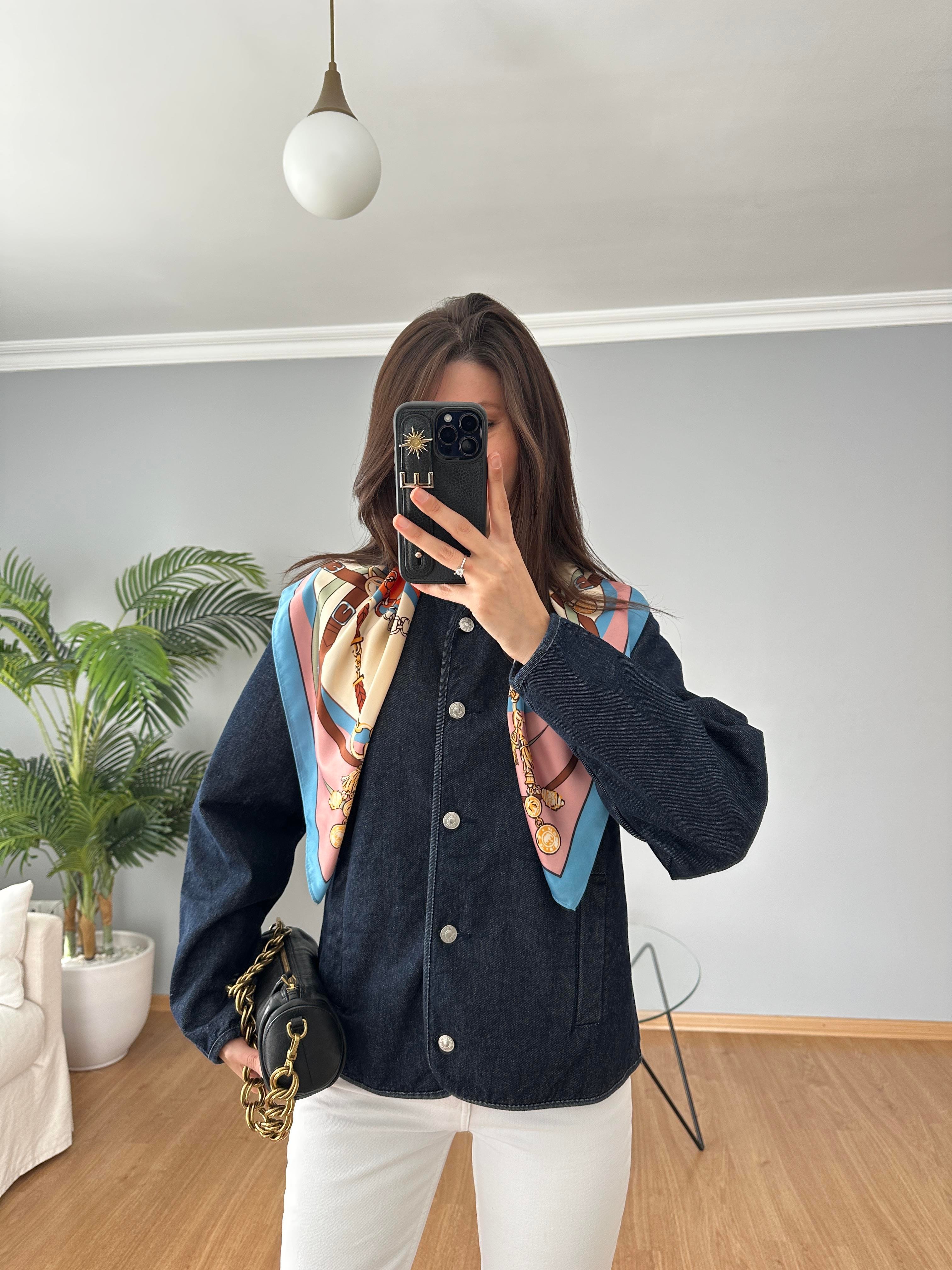 Düğmeli Denim Ceket 