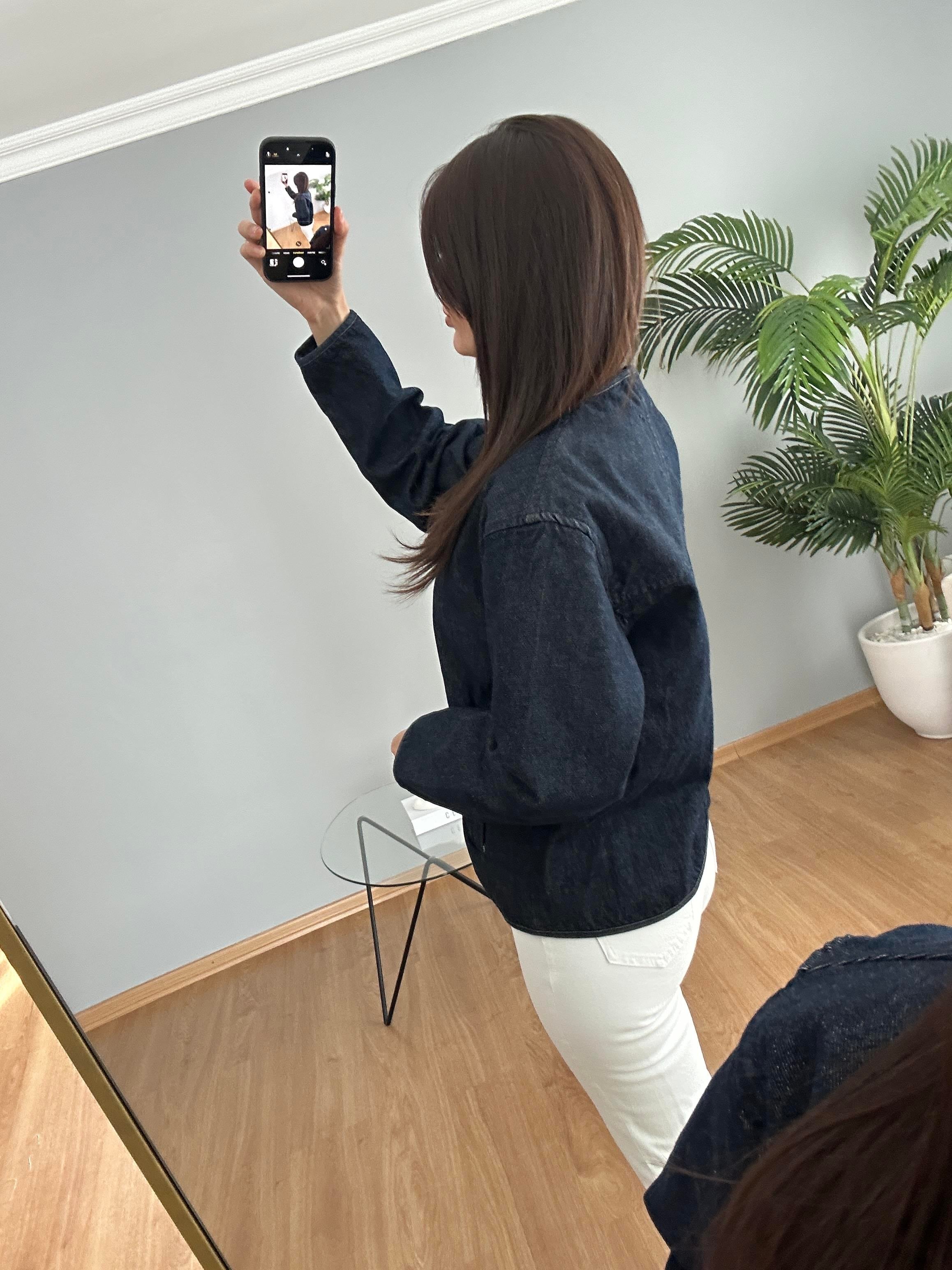 Düğmeli Denim Ceket 