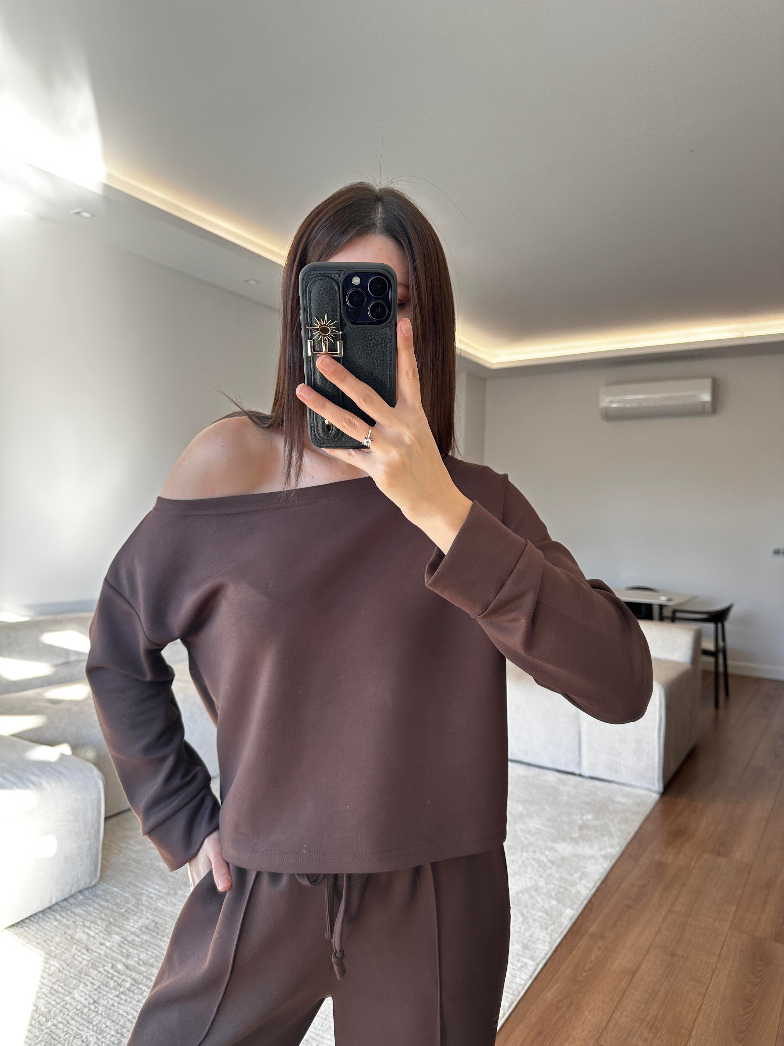 Düşük Omuzlu Modal Takım