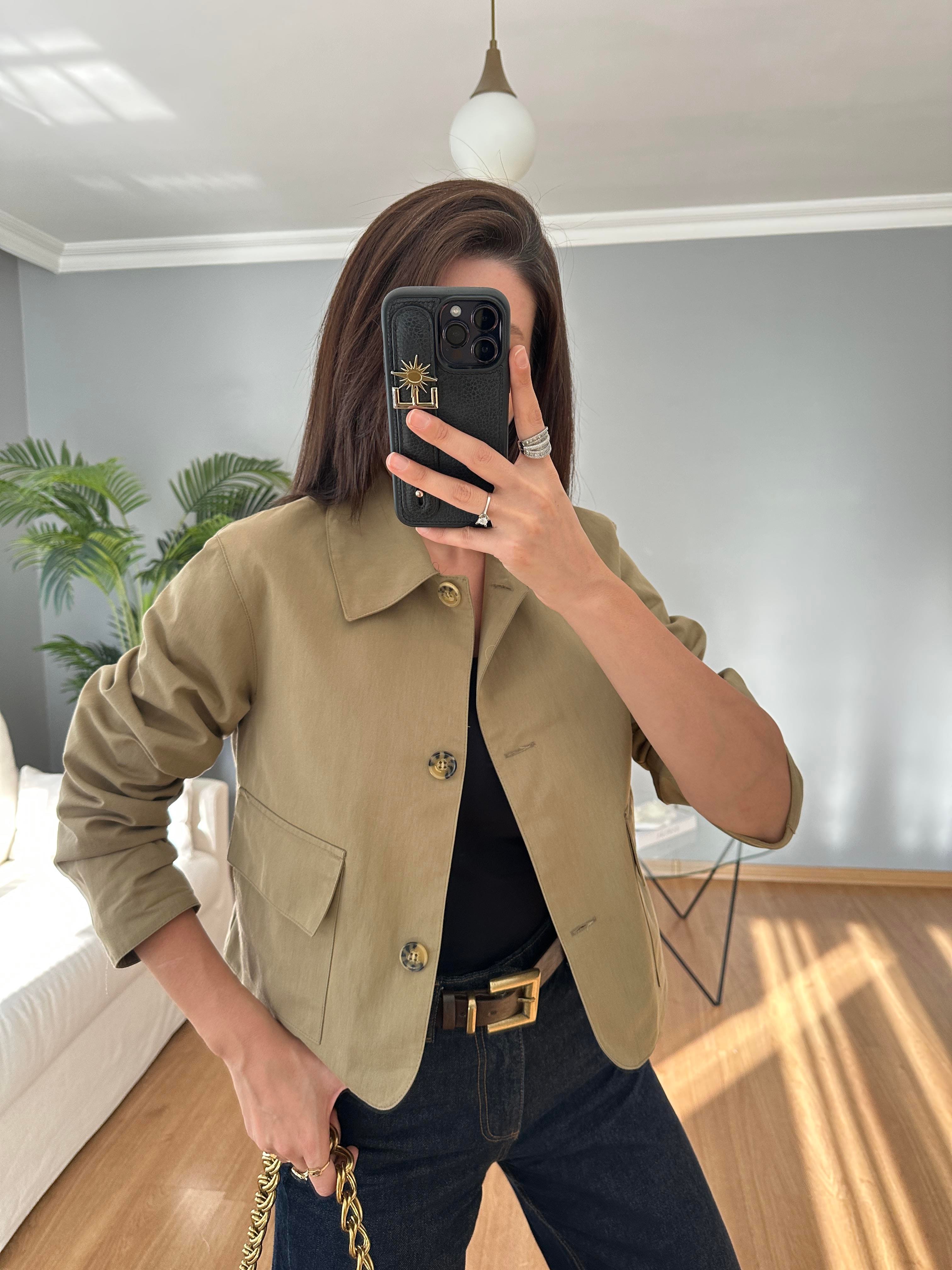 Elenor Haki Trençkot 