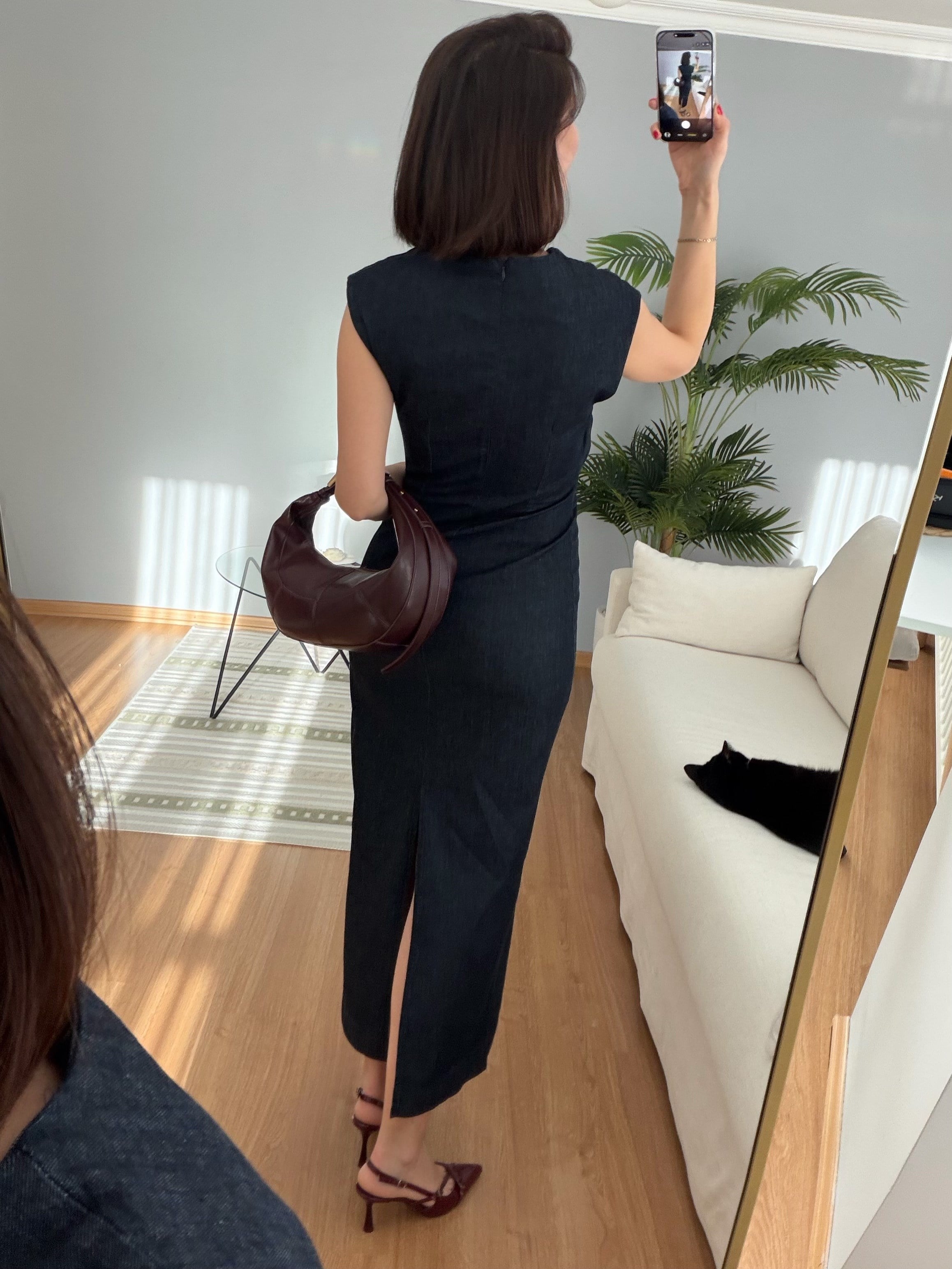 Elira Denim Elbise