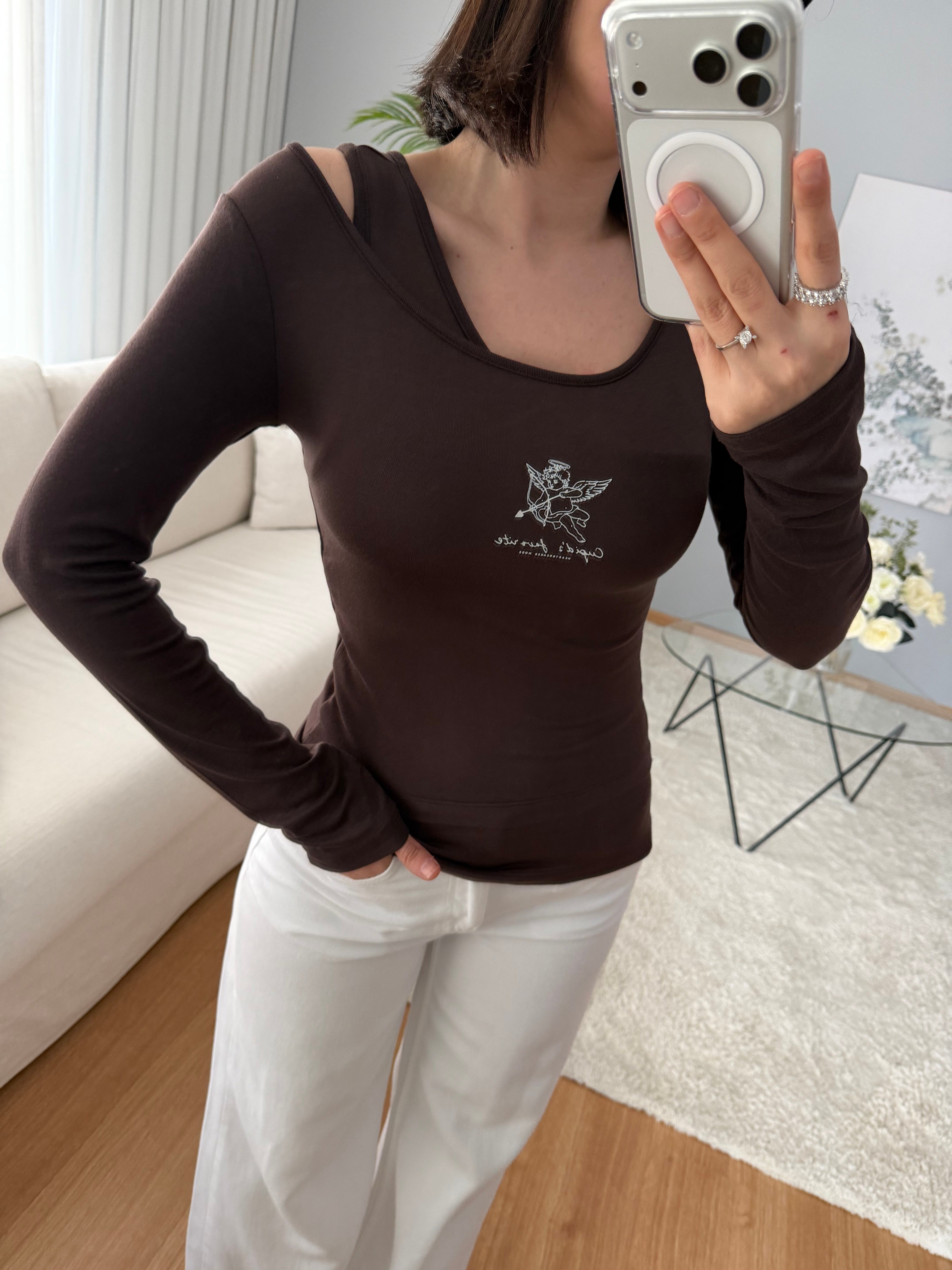 Eros Kahve Renk Bluz