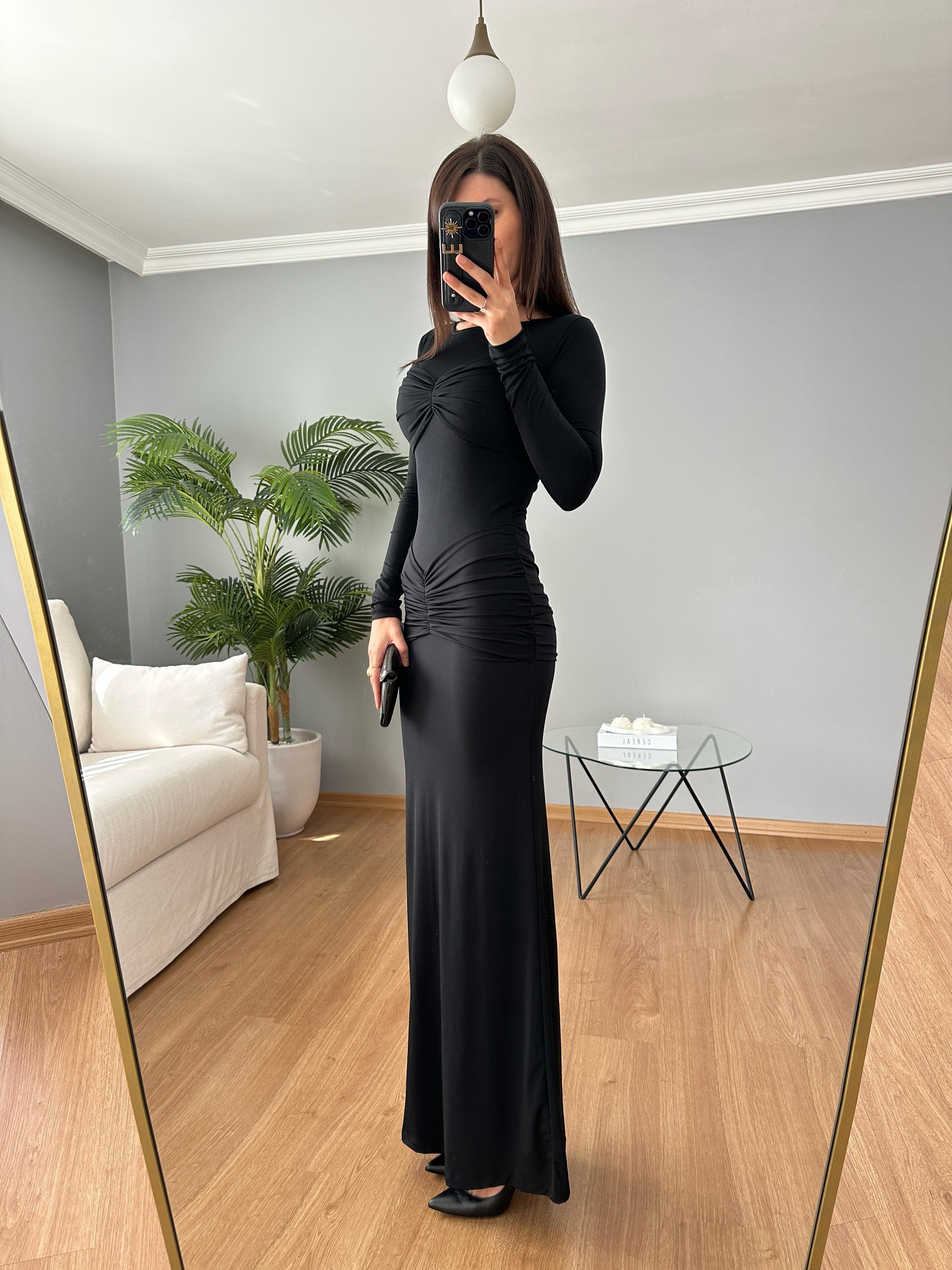 Eterna Siyah Elbise 