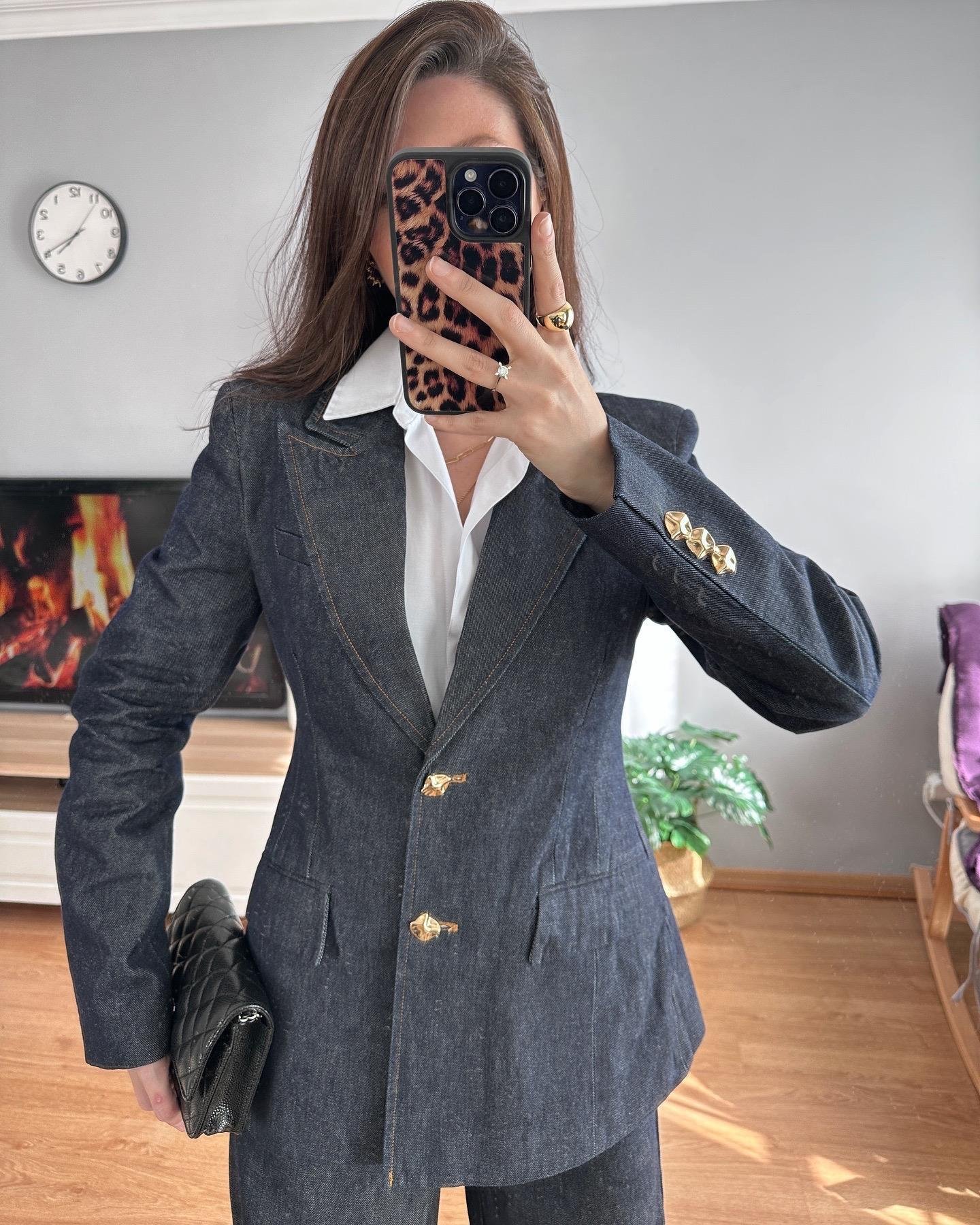 Fit Kesim Denim Ceket 
