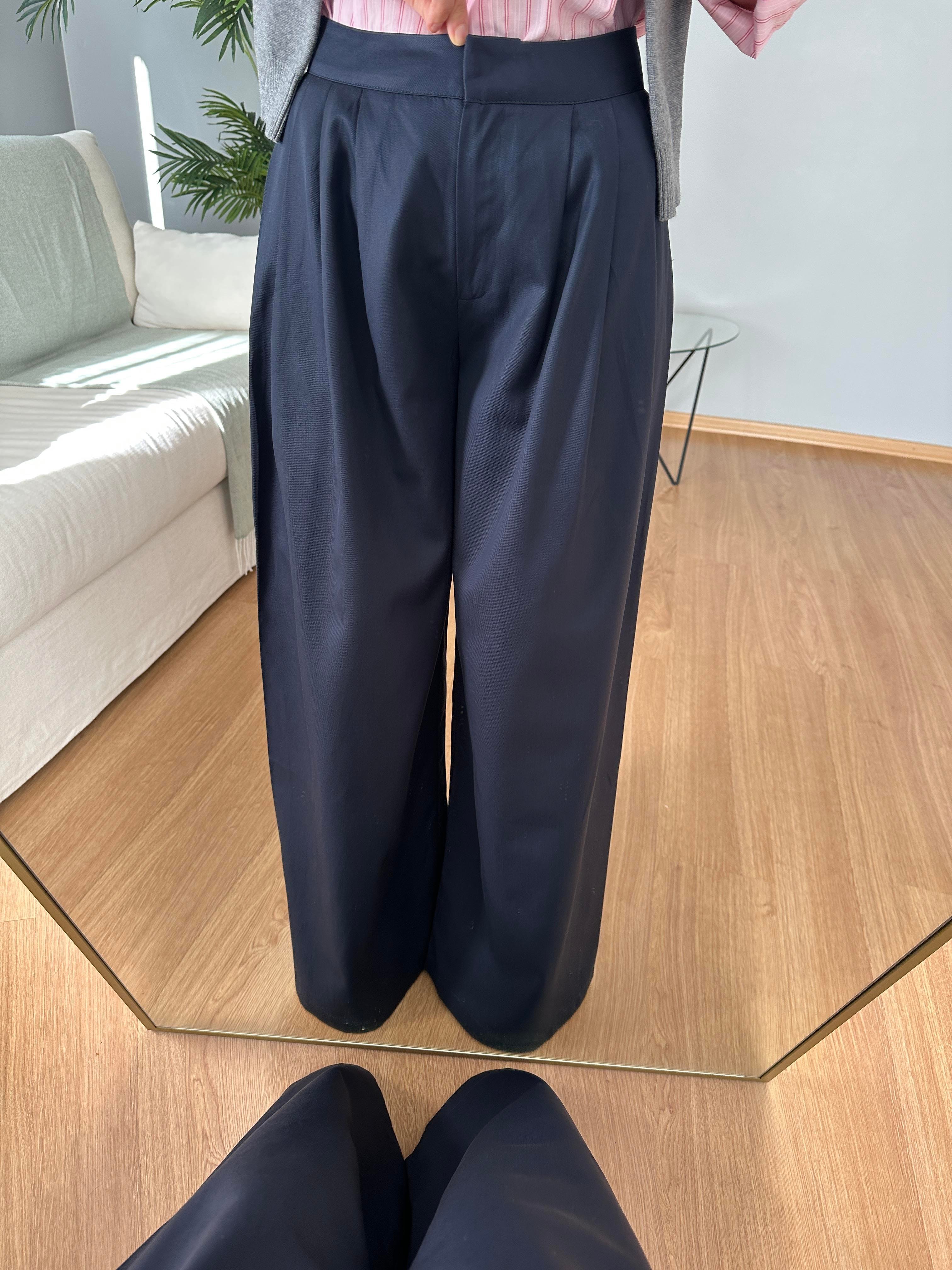 Geniş Paça Lacivert Pantolon