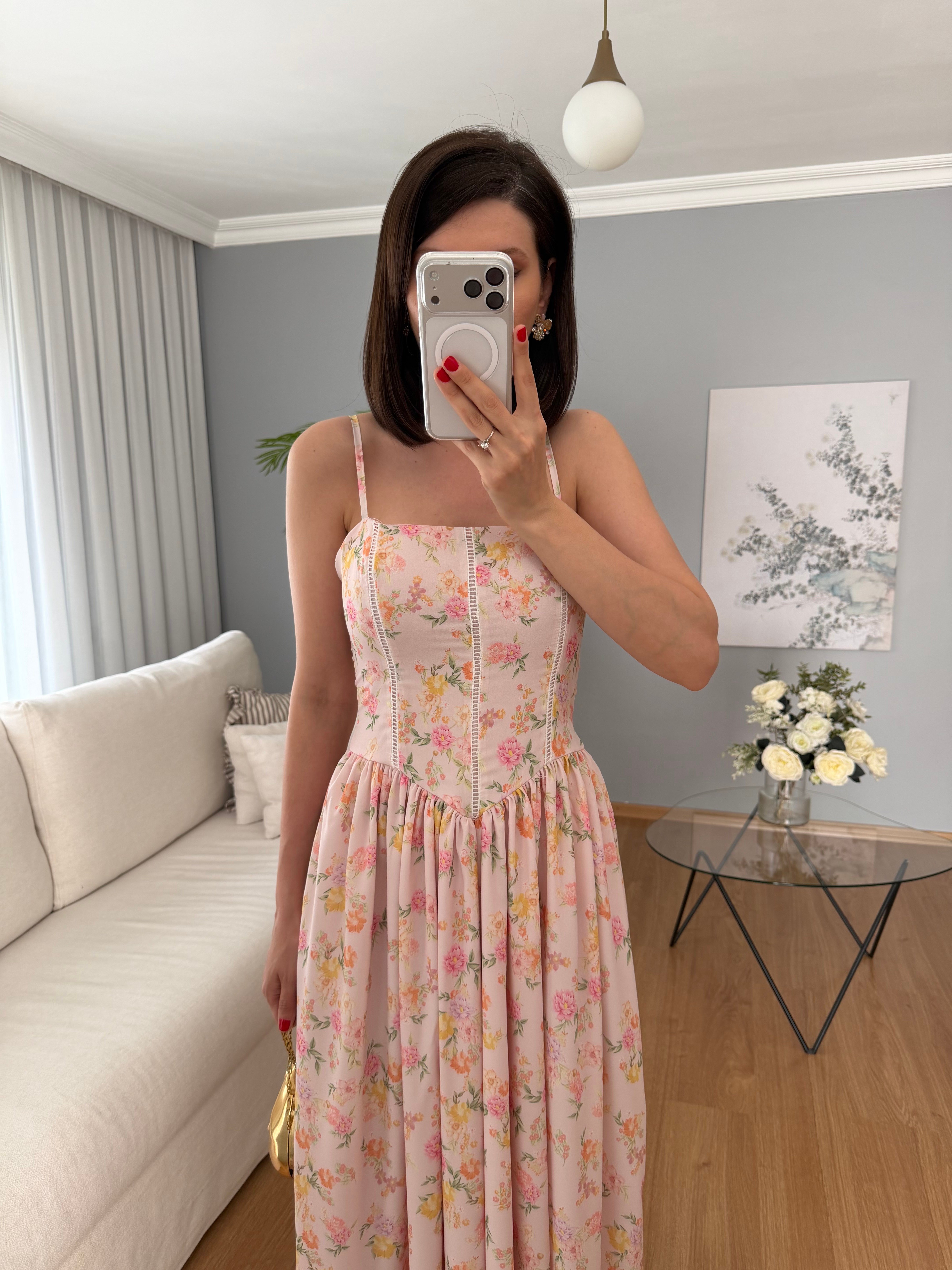 Grace Mini Çiçek Desenli Elbise 
