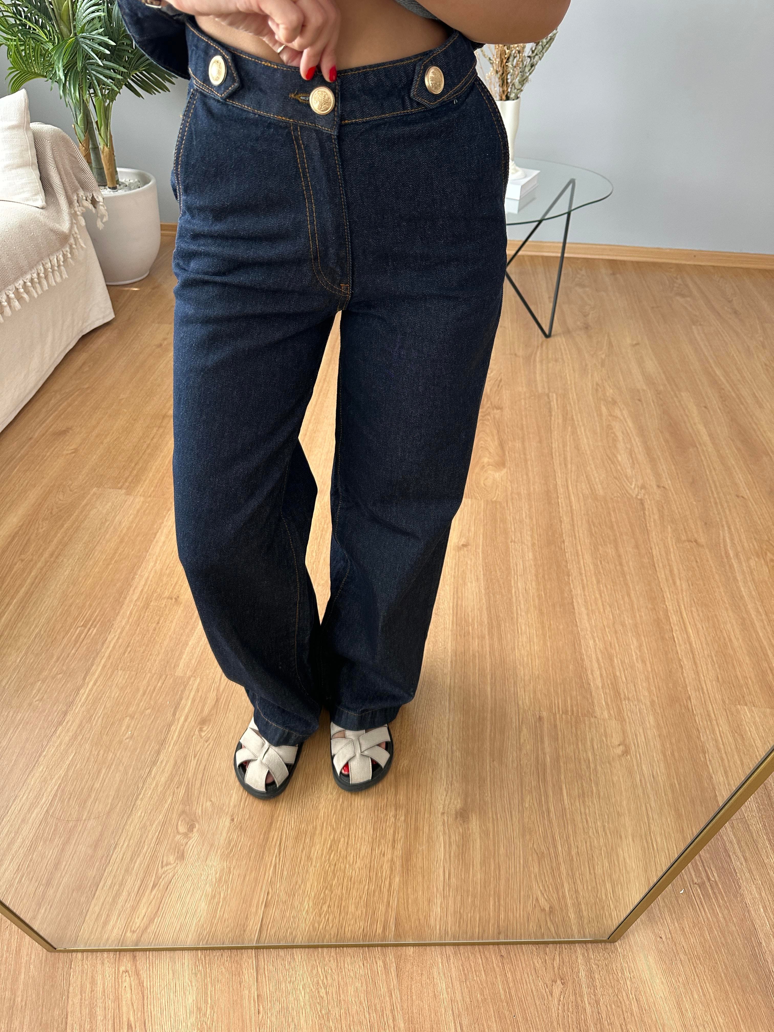 Kadife Yaka Denim Takım