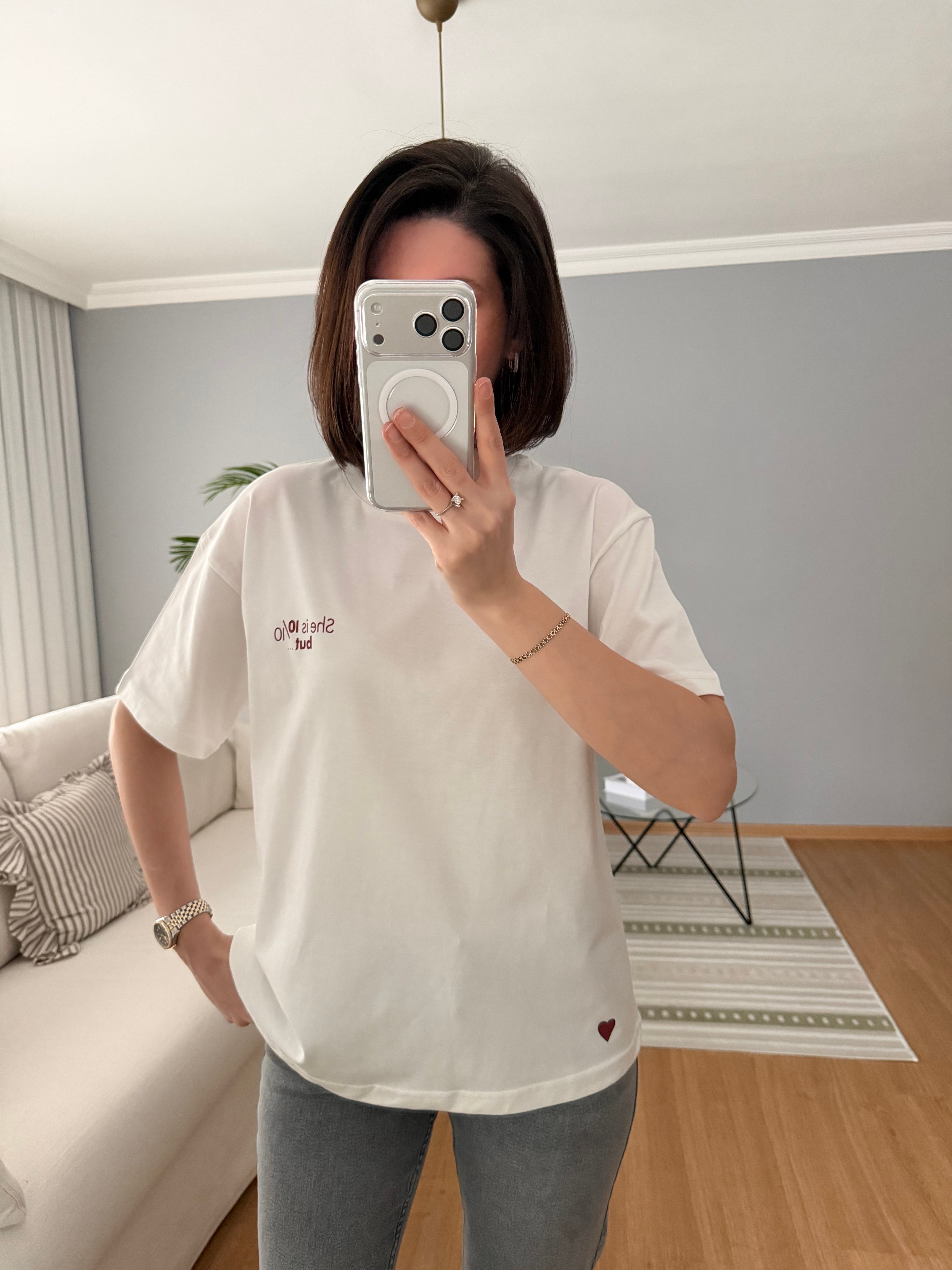 Kalp Detaylı Tişört