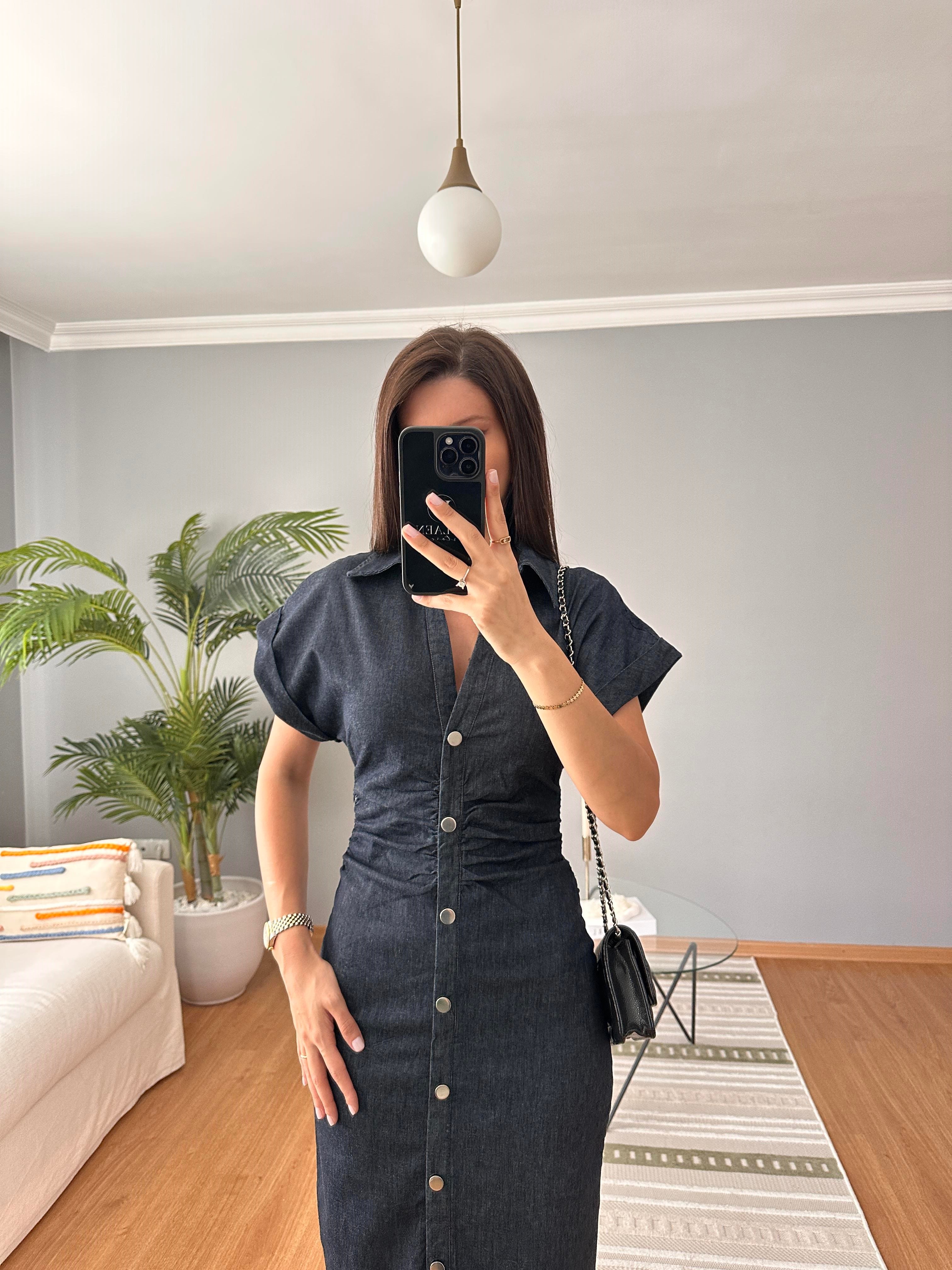 Katerin Denim Elbise