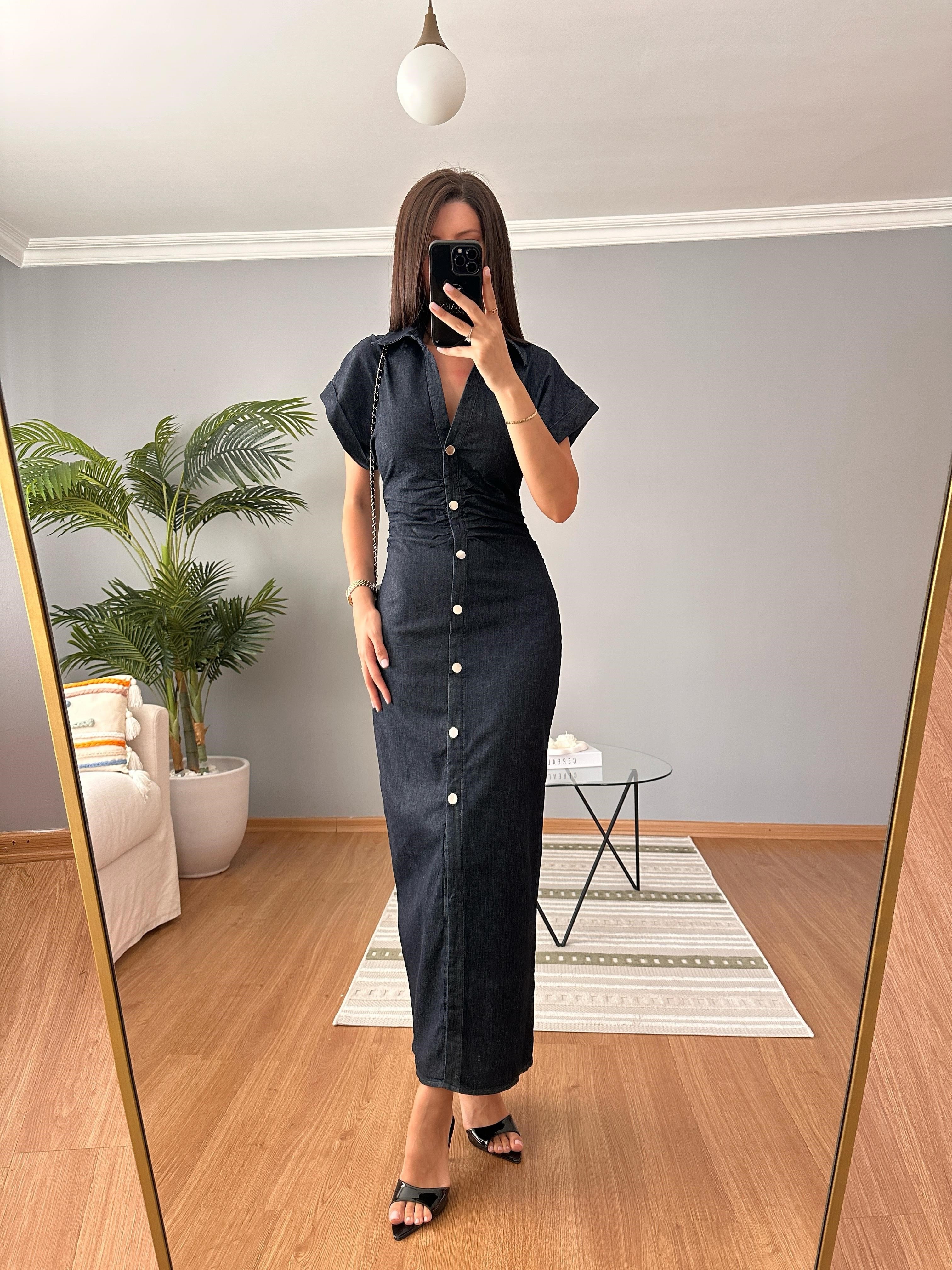 Katerin Denim Elbise