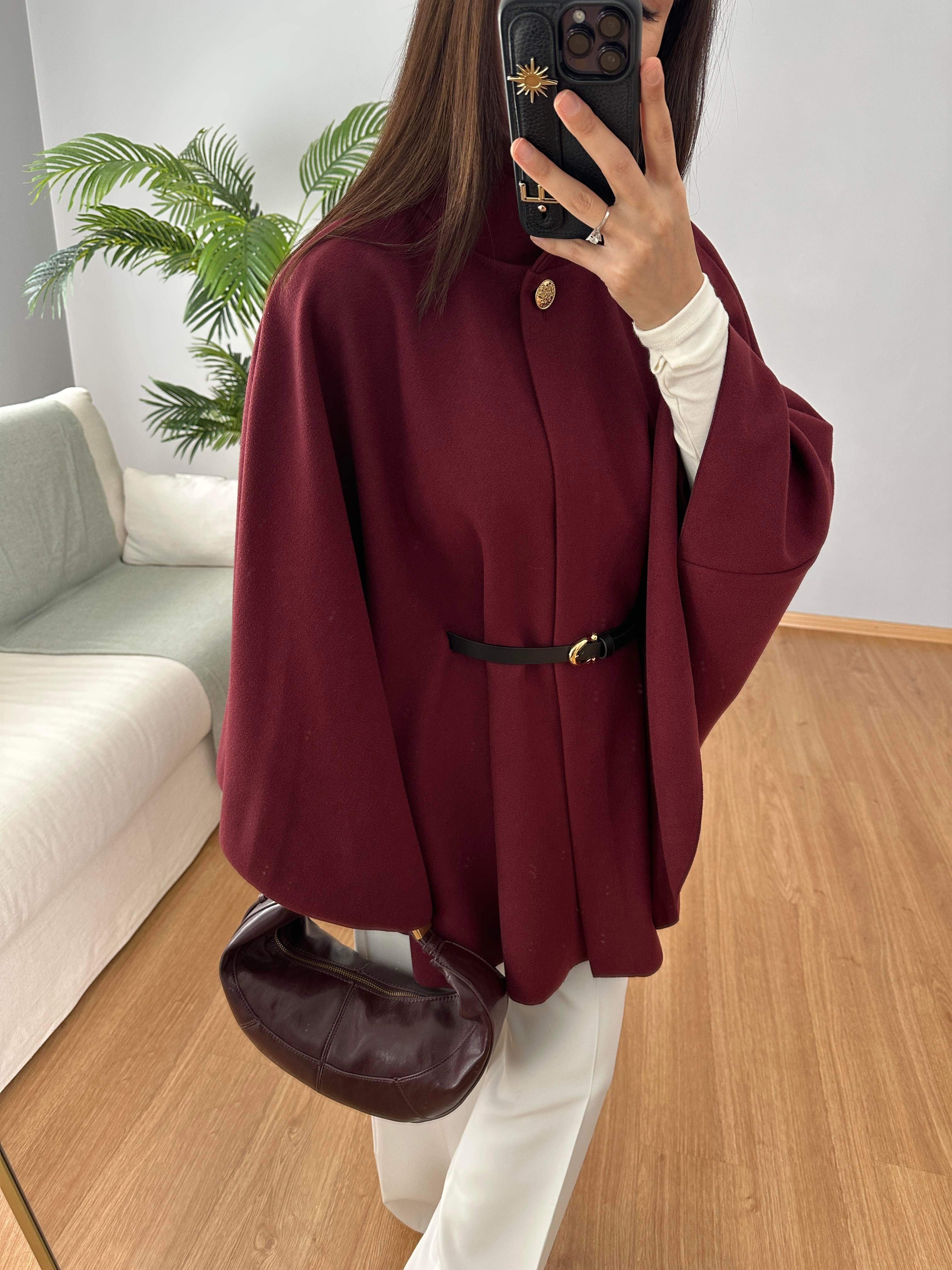 Kemerli Bordo Panço