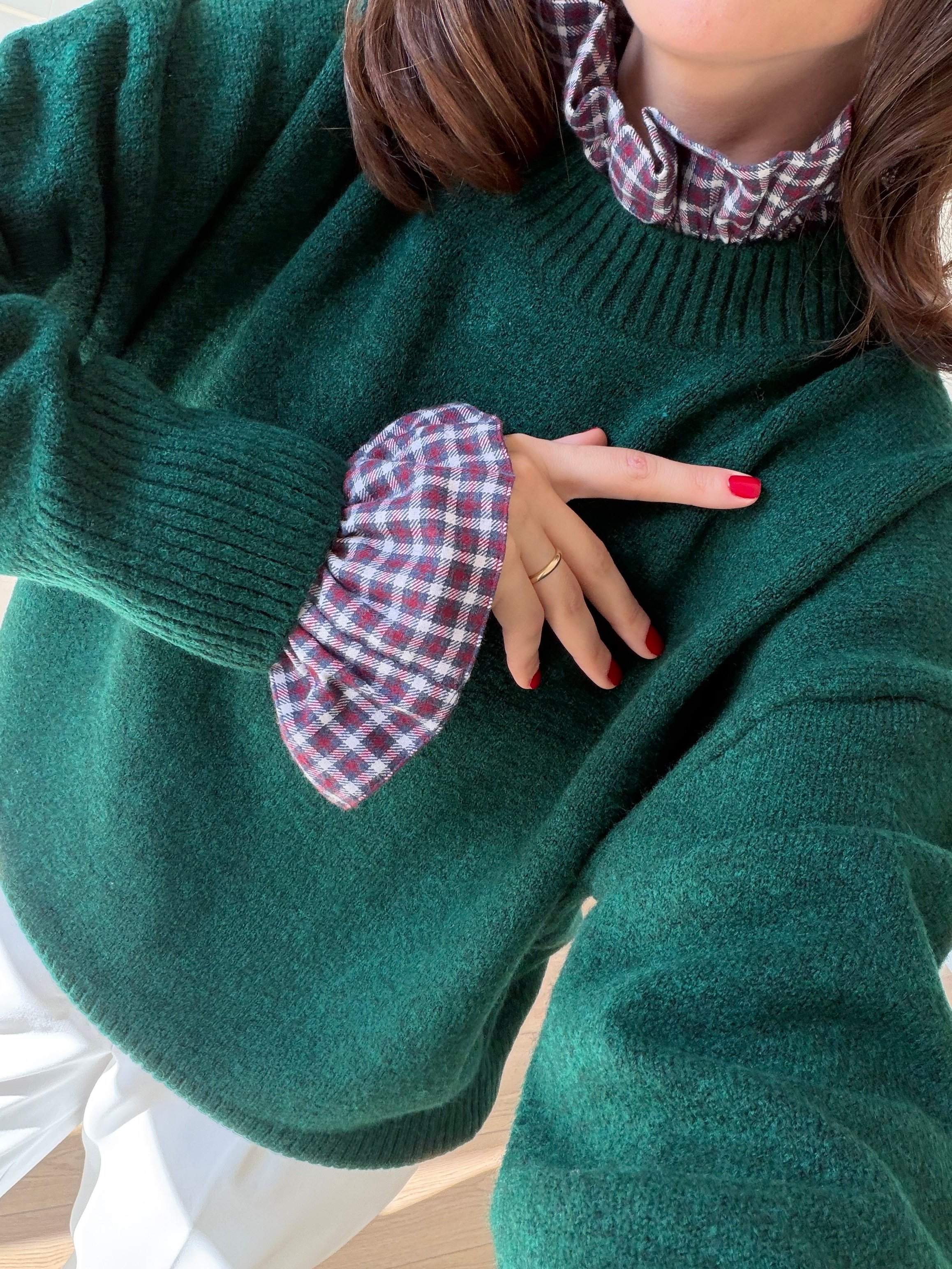 Kırmızı Ekoseli Miu Set
