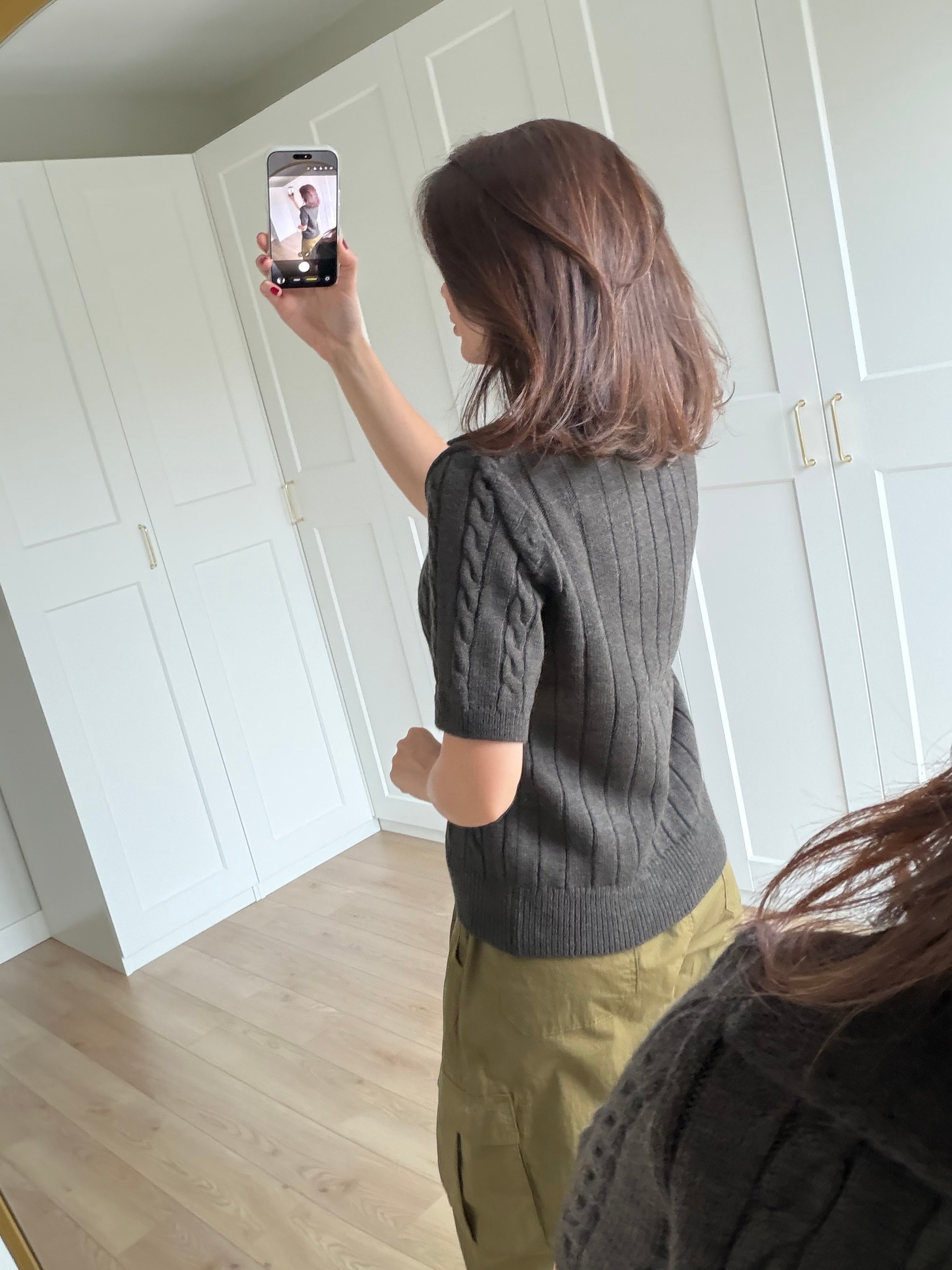 Koyu Yeşil Örgü Model Polo Yaka Triko