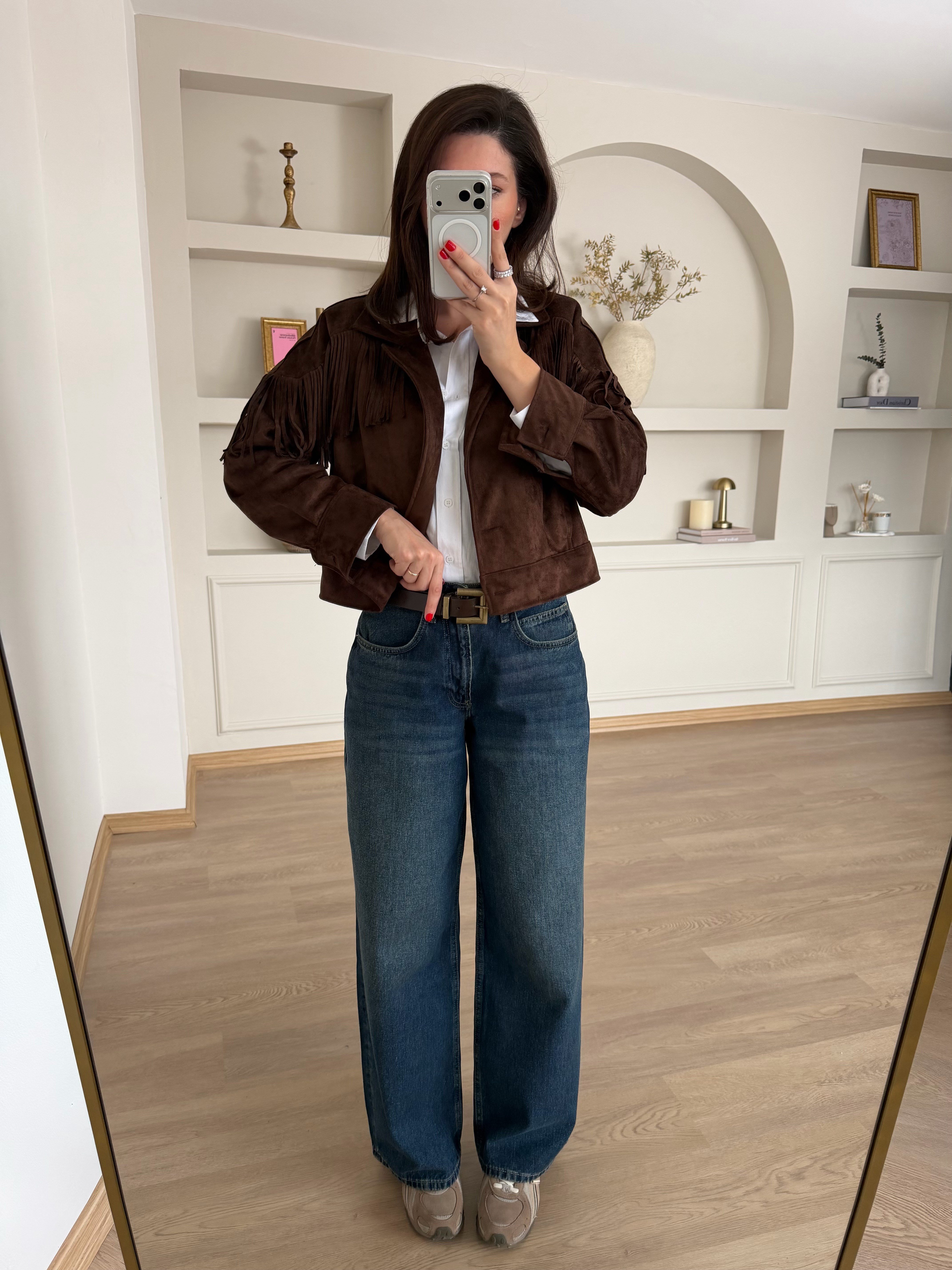 Koyu Yıkama Baggy Jean  