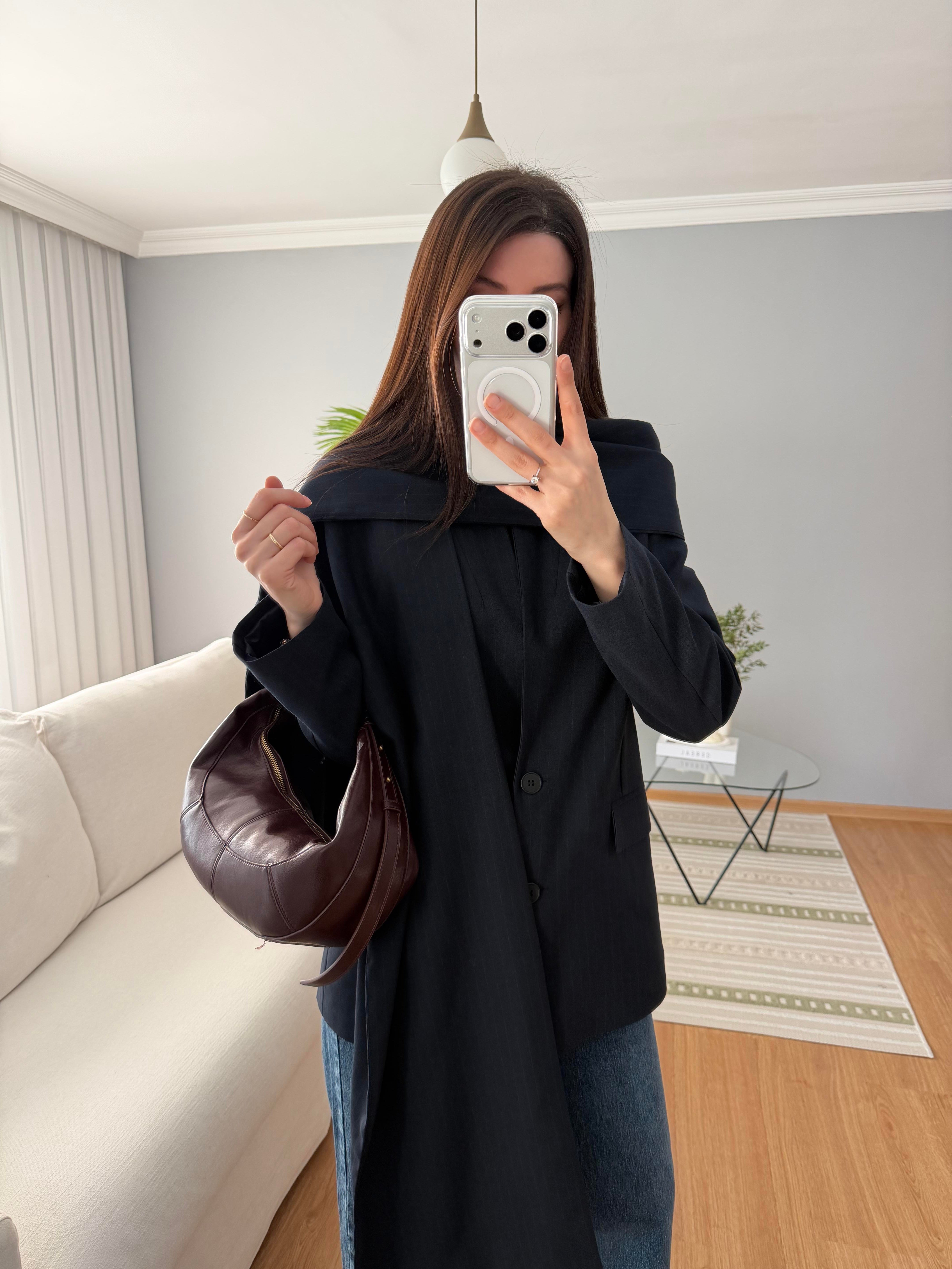 Lacivert Şal Yaka Blazer Ceket 