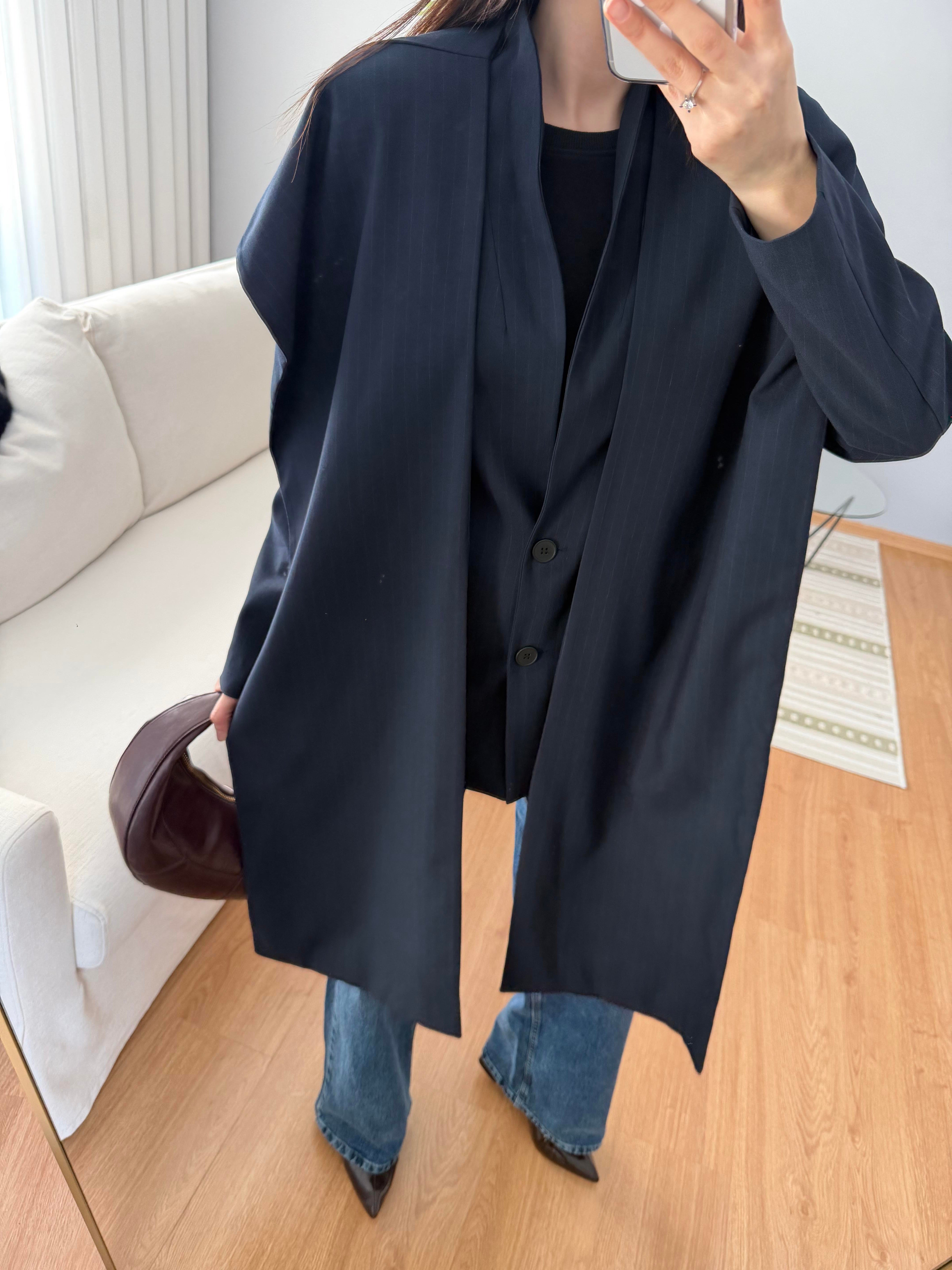 Lacivert Şal Yaka Blazer Ceket 