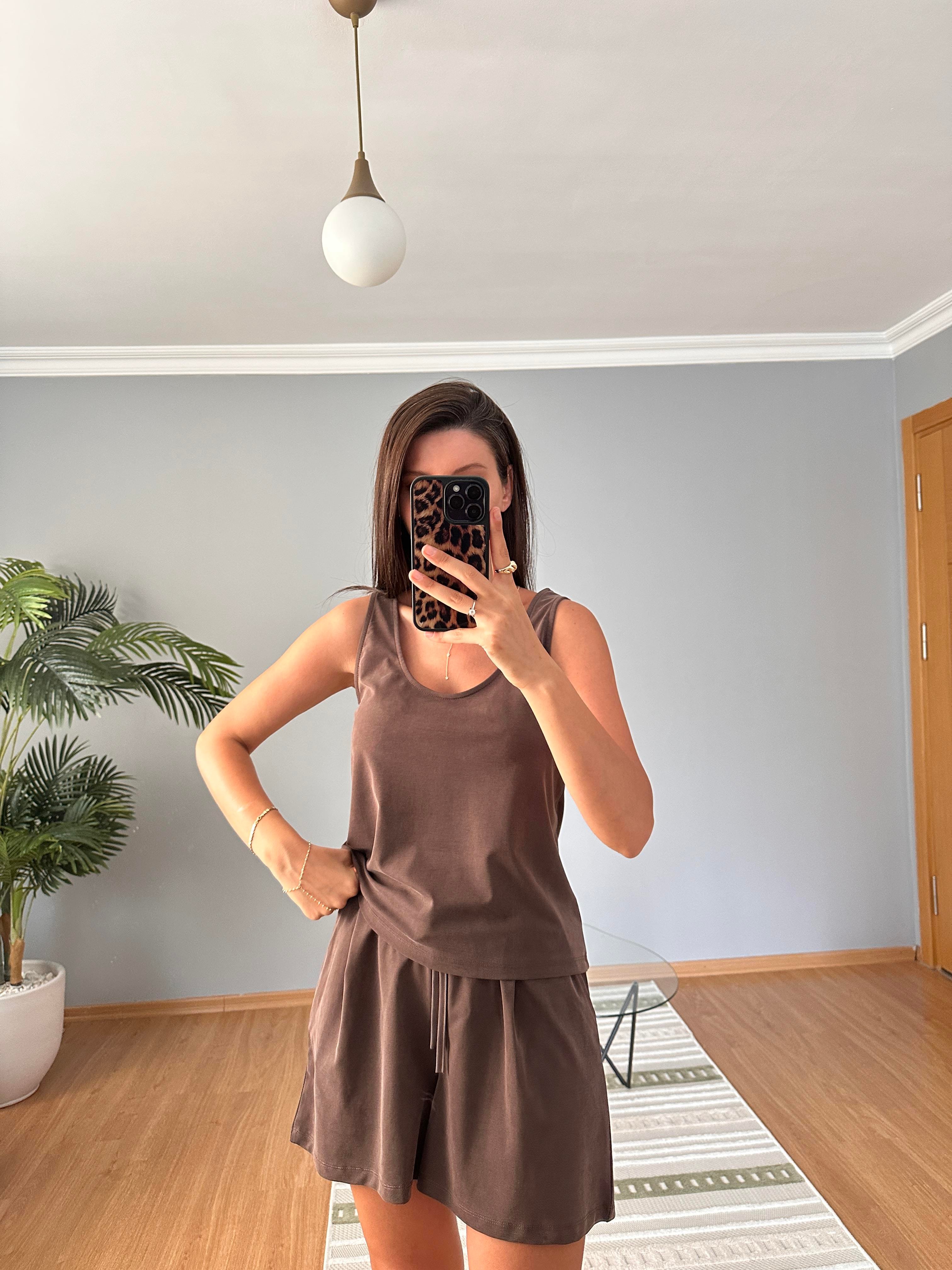 Lilas Kahve Takım