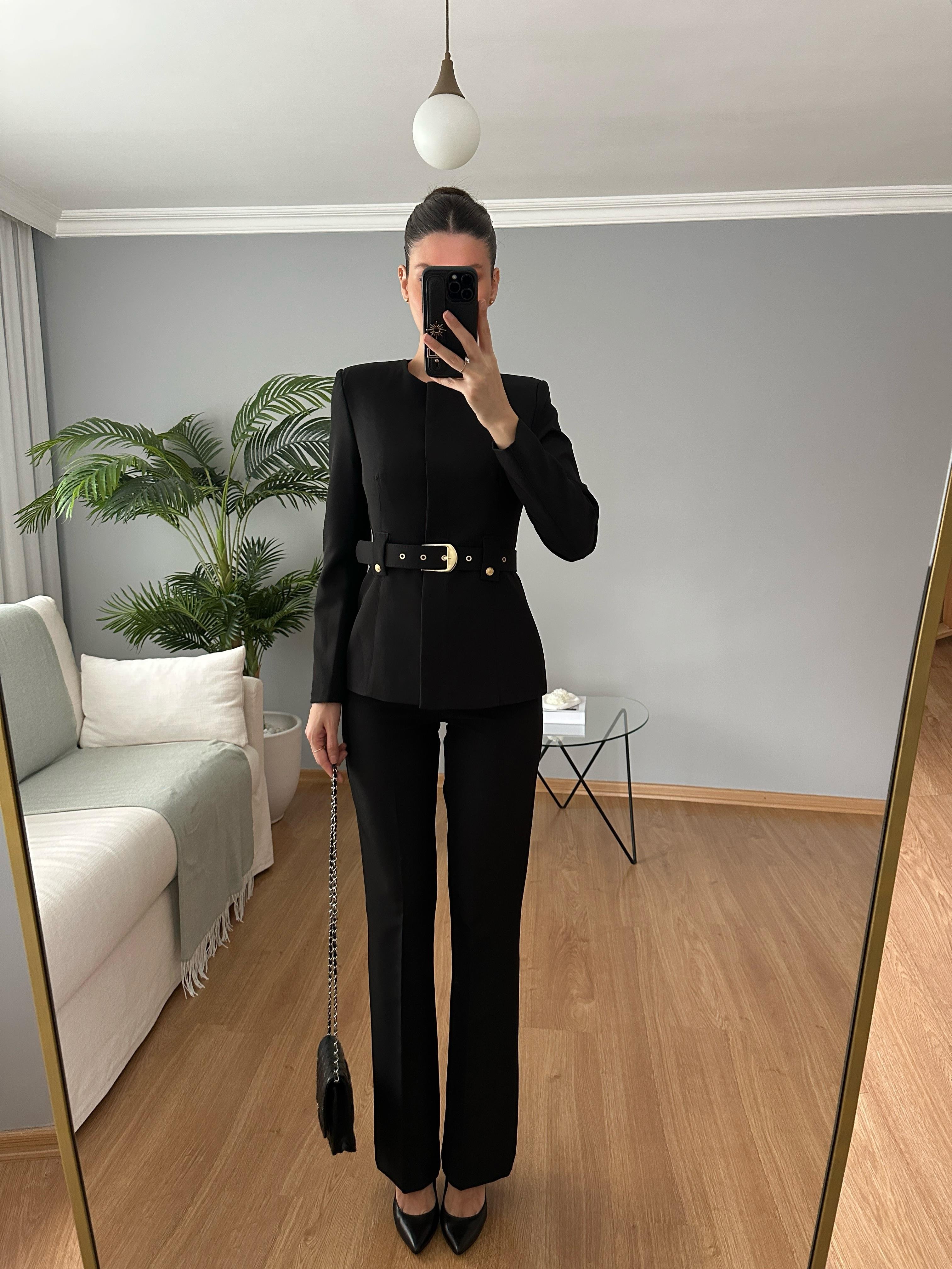 Lili Siyah Kemerli Premium Takım