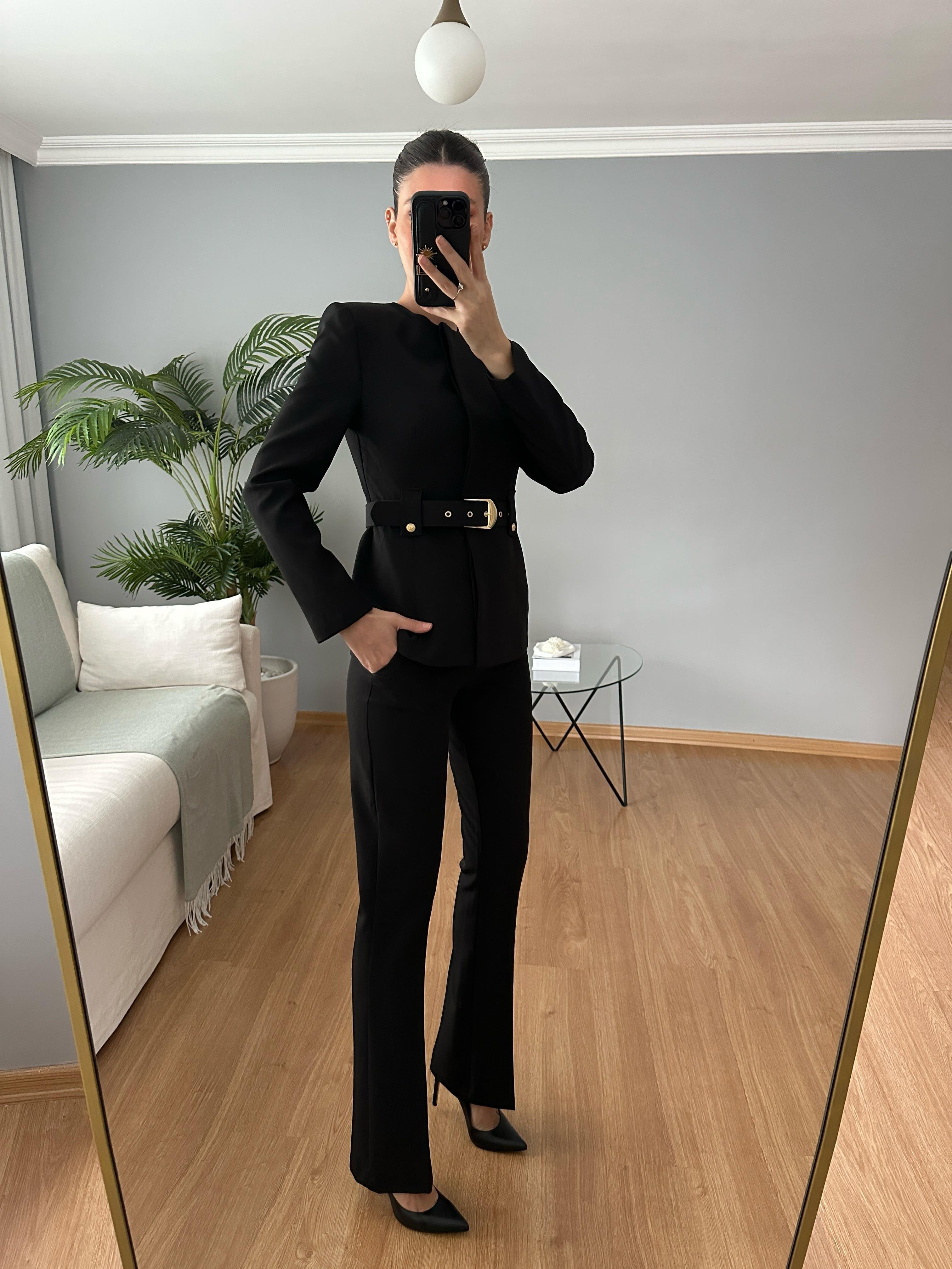 Lili Siyah Kemerli Premium Takım