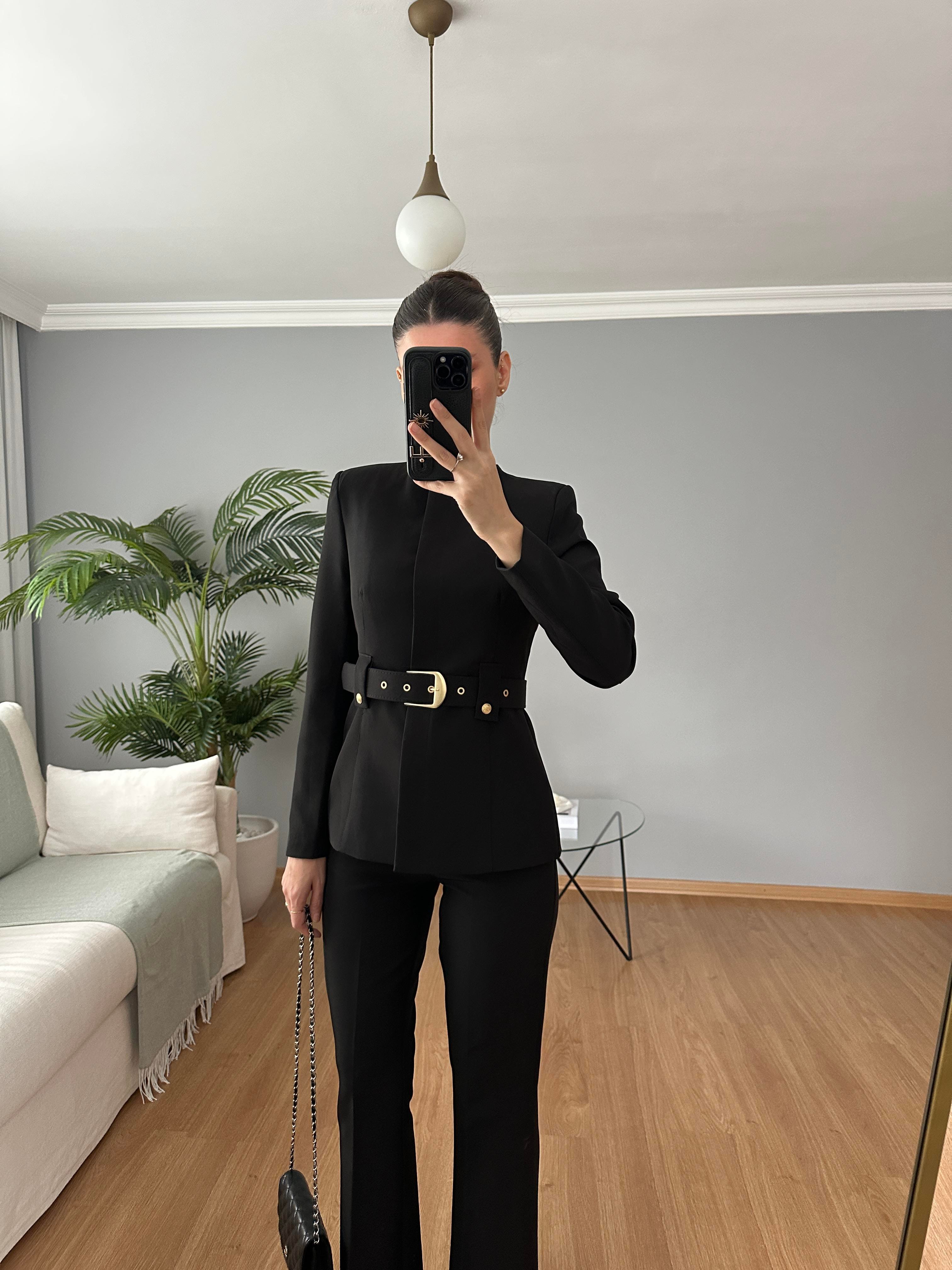 Lili Siyah Kemerli Premium Takım
