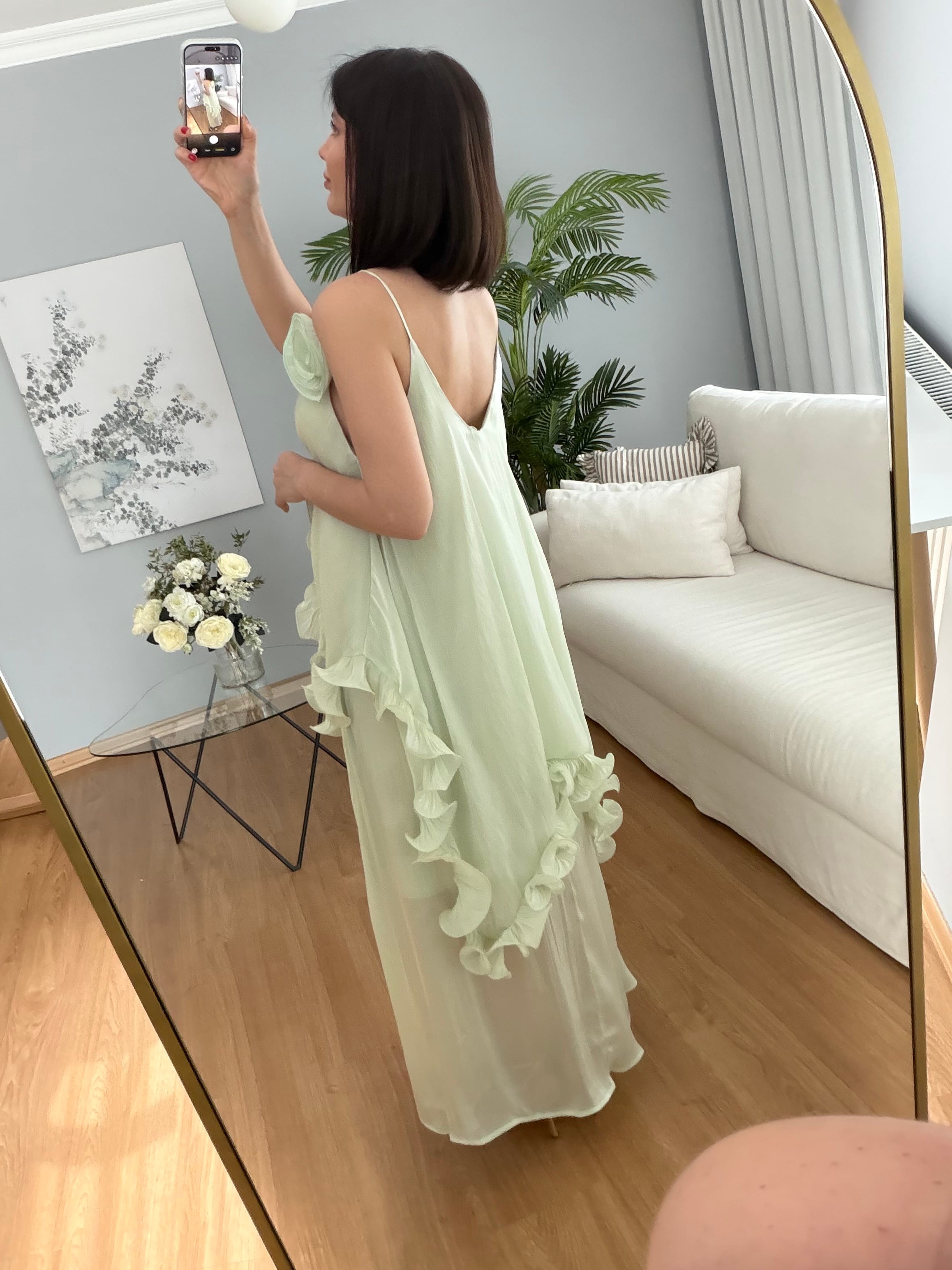 Liva Gül Detaylı Elbise