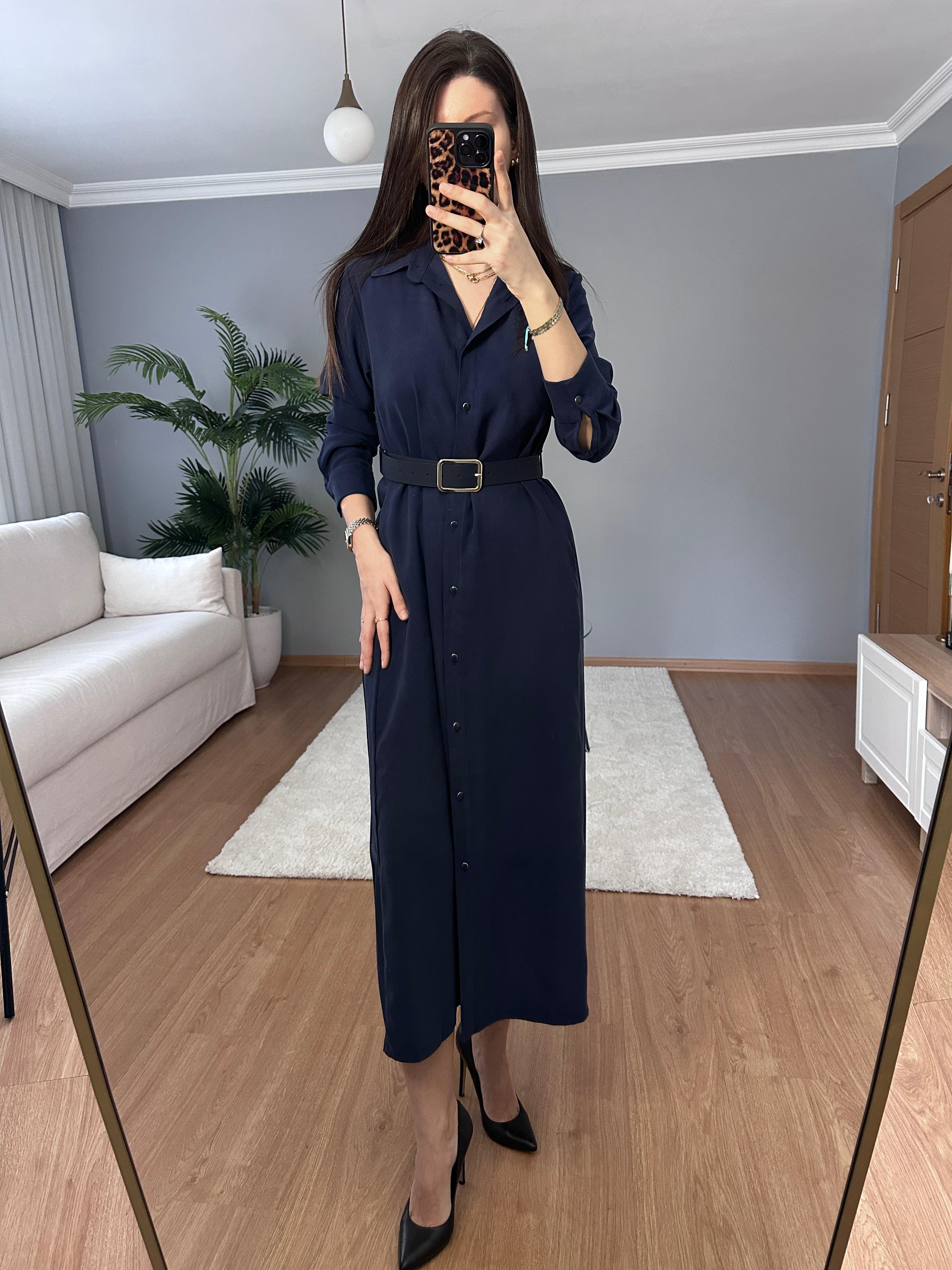 Maria Lacivert Modal Elbise
