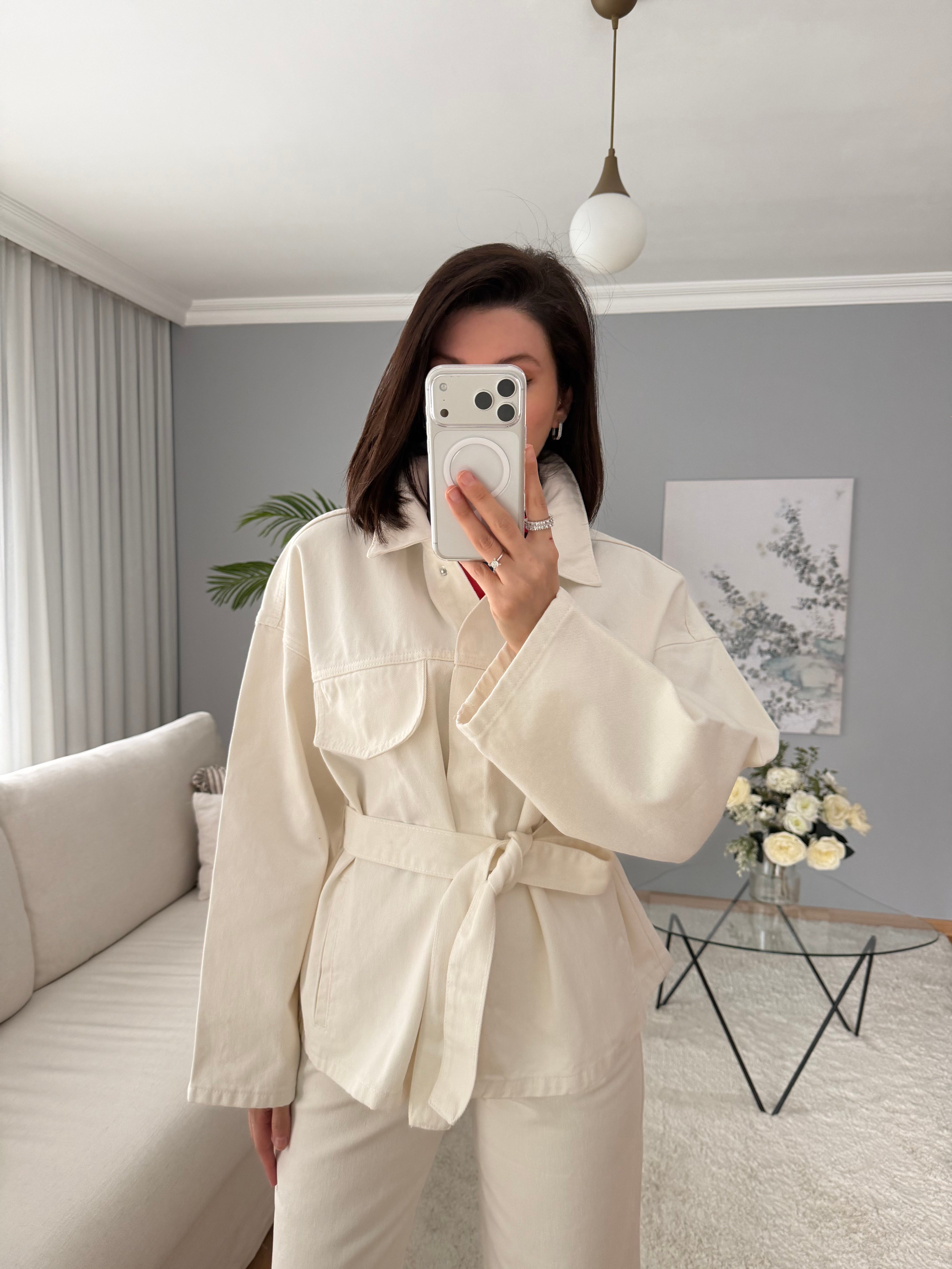 Mila Ekru Renk Ceket