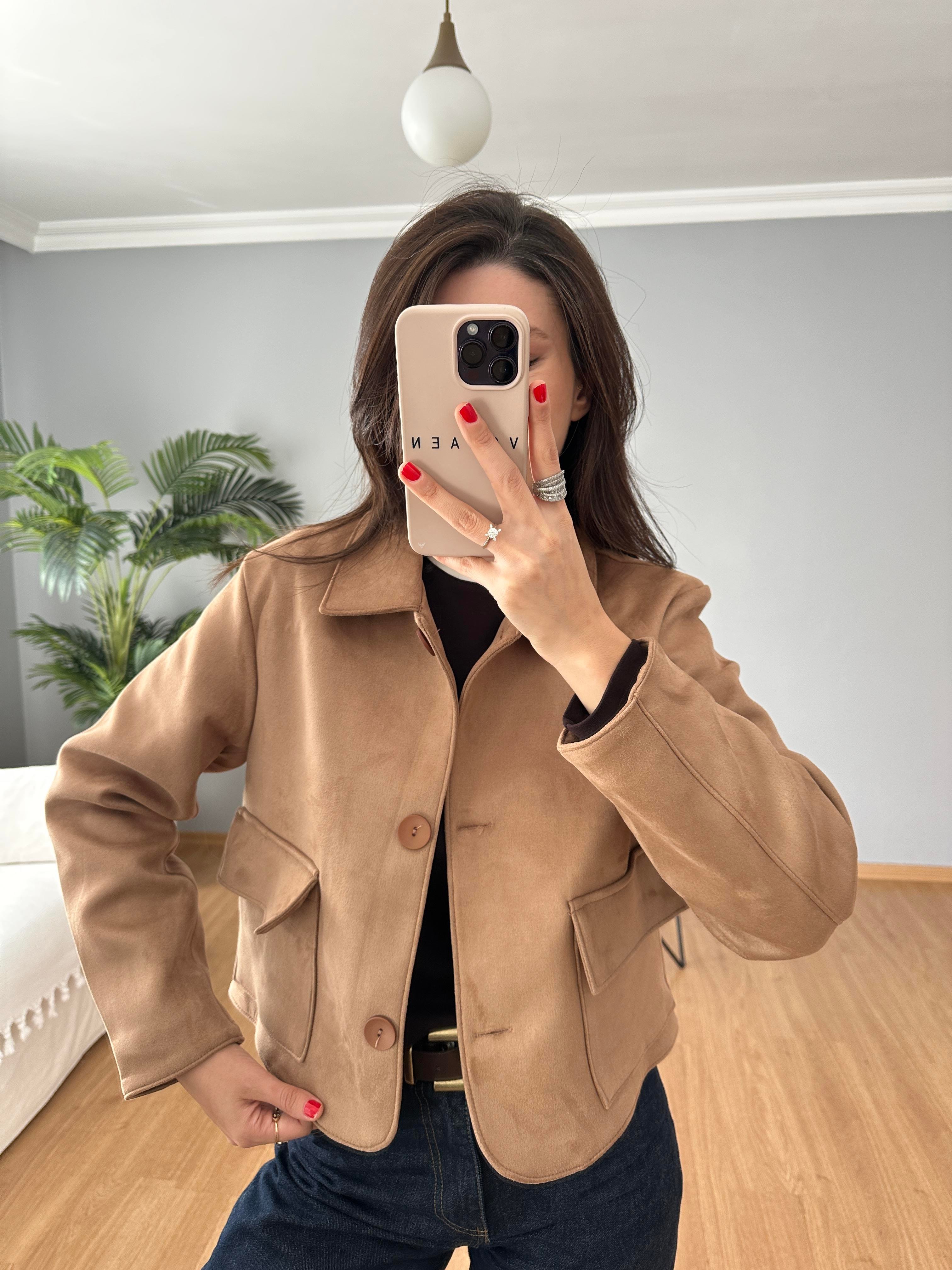 Nora Camel Süet Ceket 