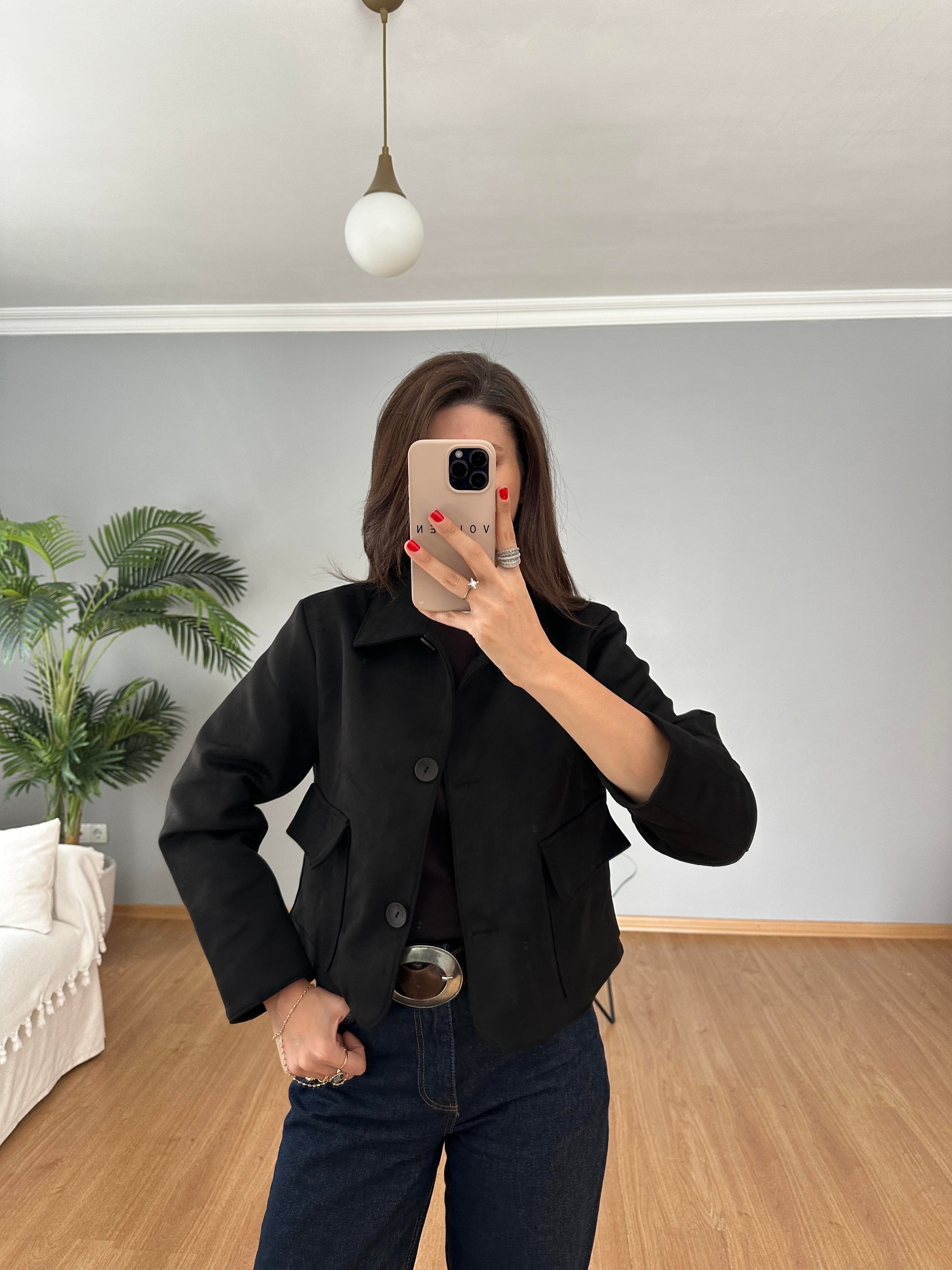Nora Siyah Süet Ceket 