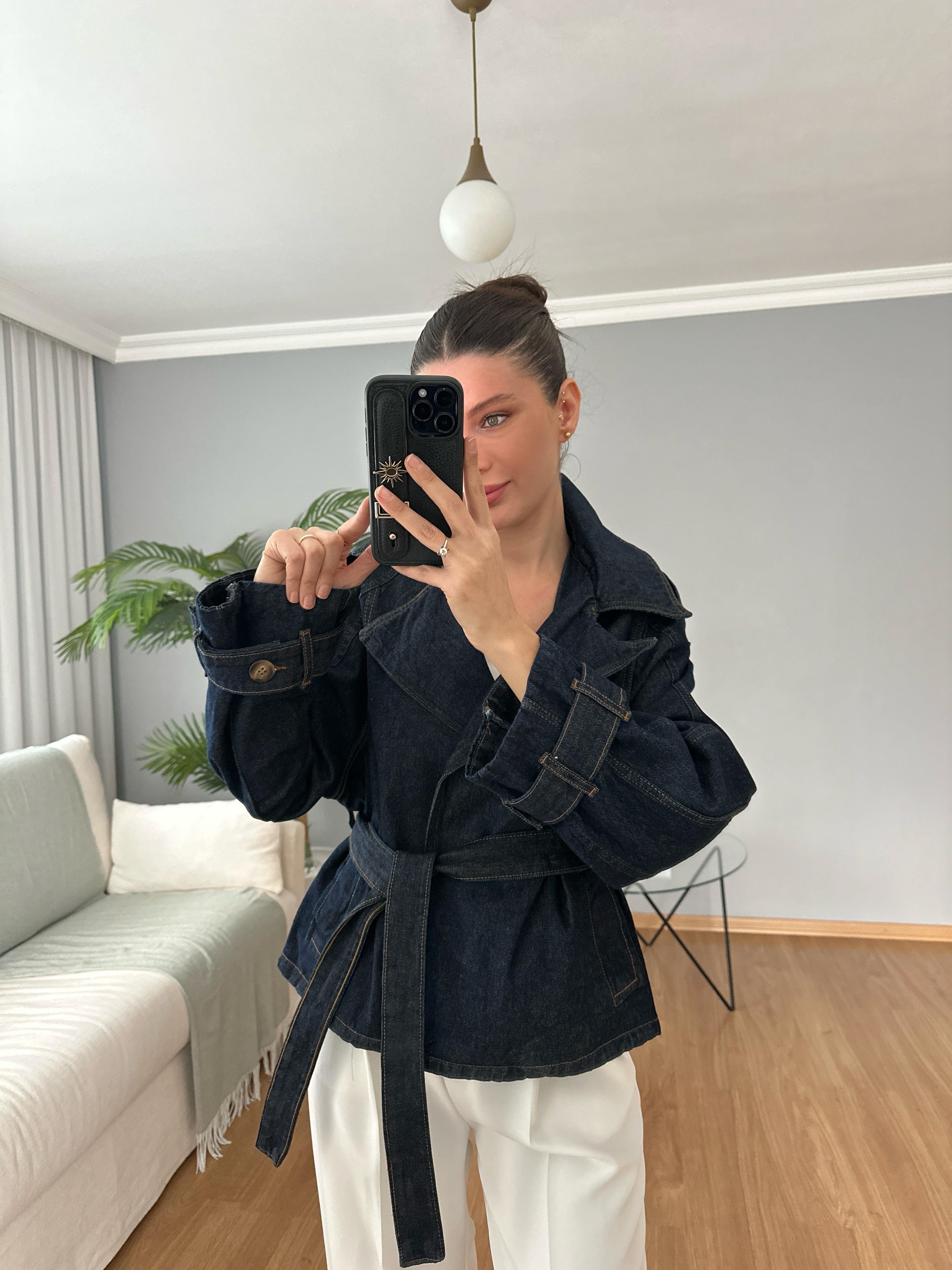 Notte Kuşaklı Denim Ceket 