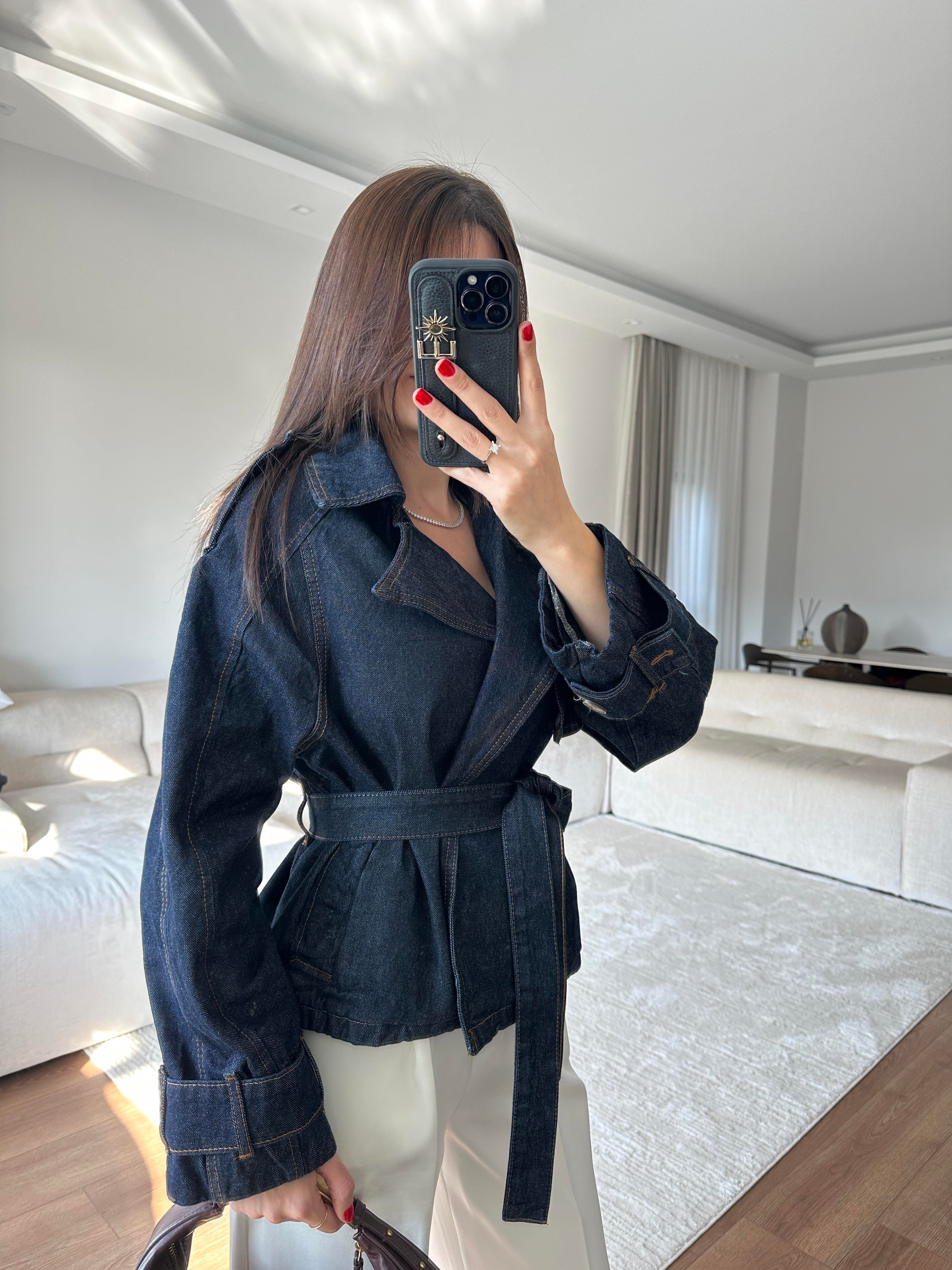 Notte Kuşaklı Denim Ceket 