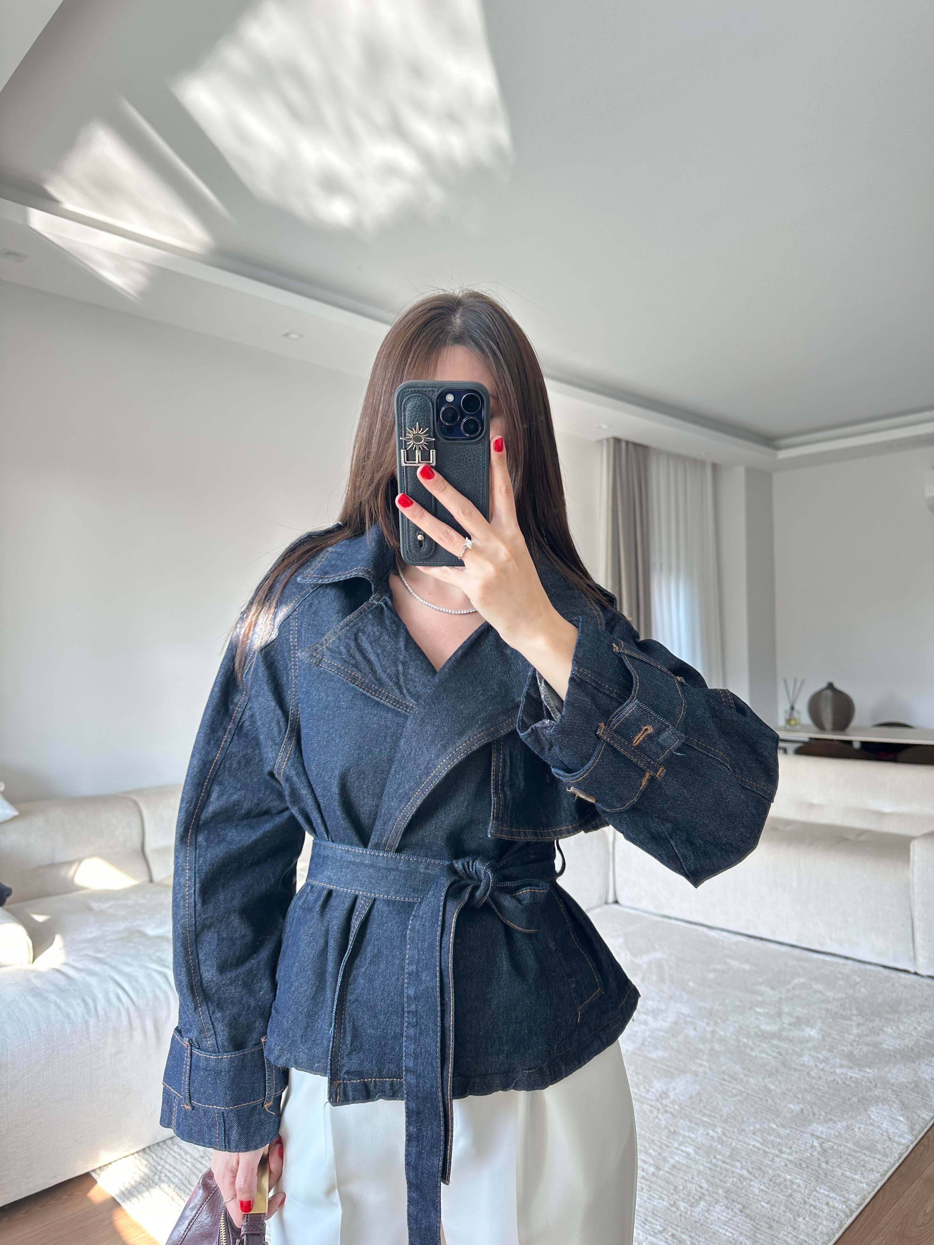 Notte Kuşaklı Denim Ceket 